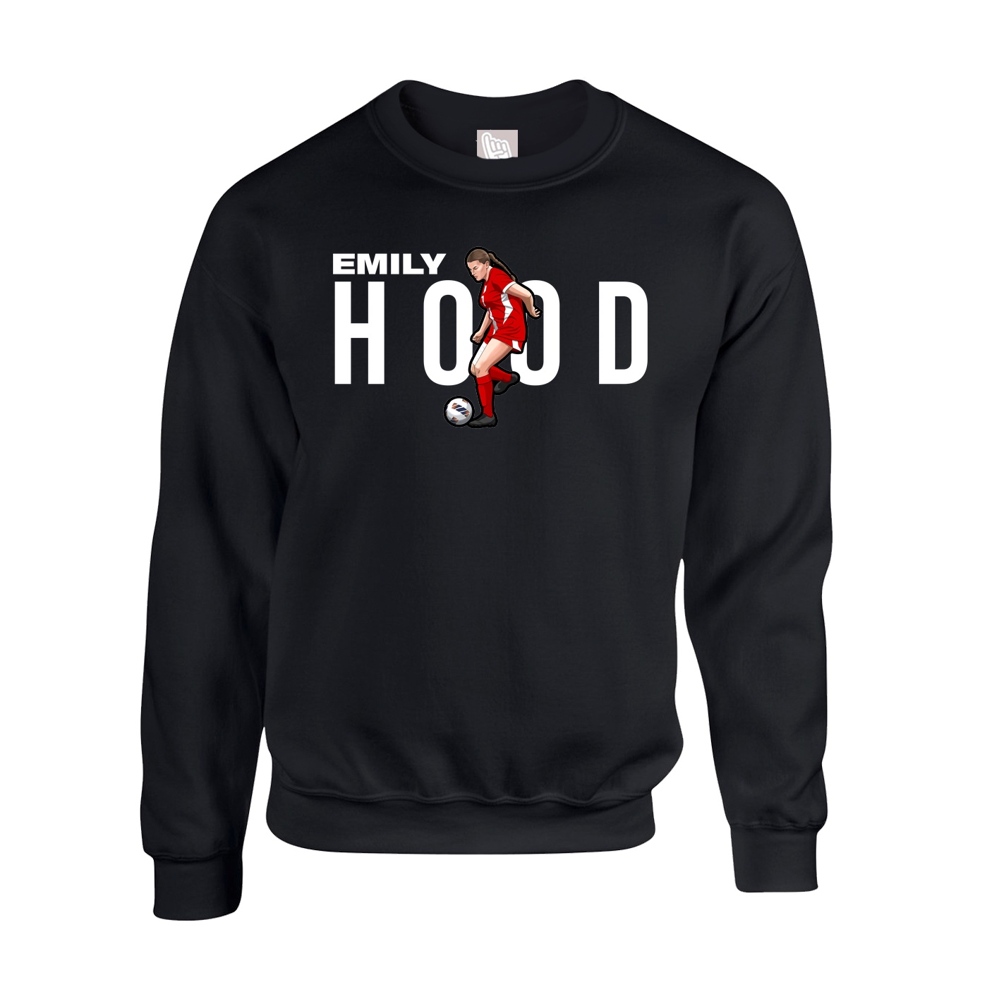 Fleece Crew — Player Name in Black