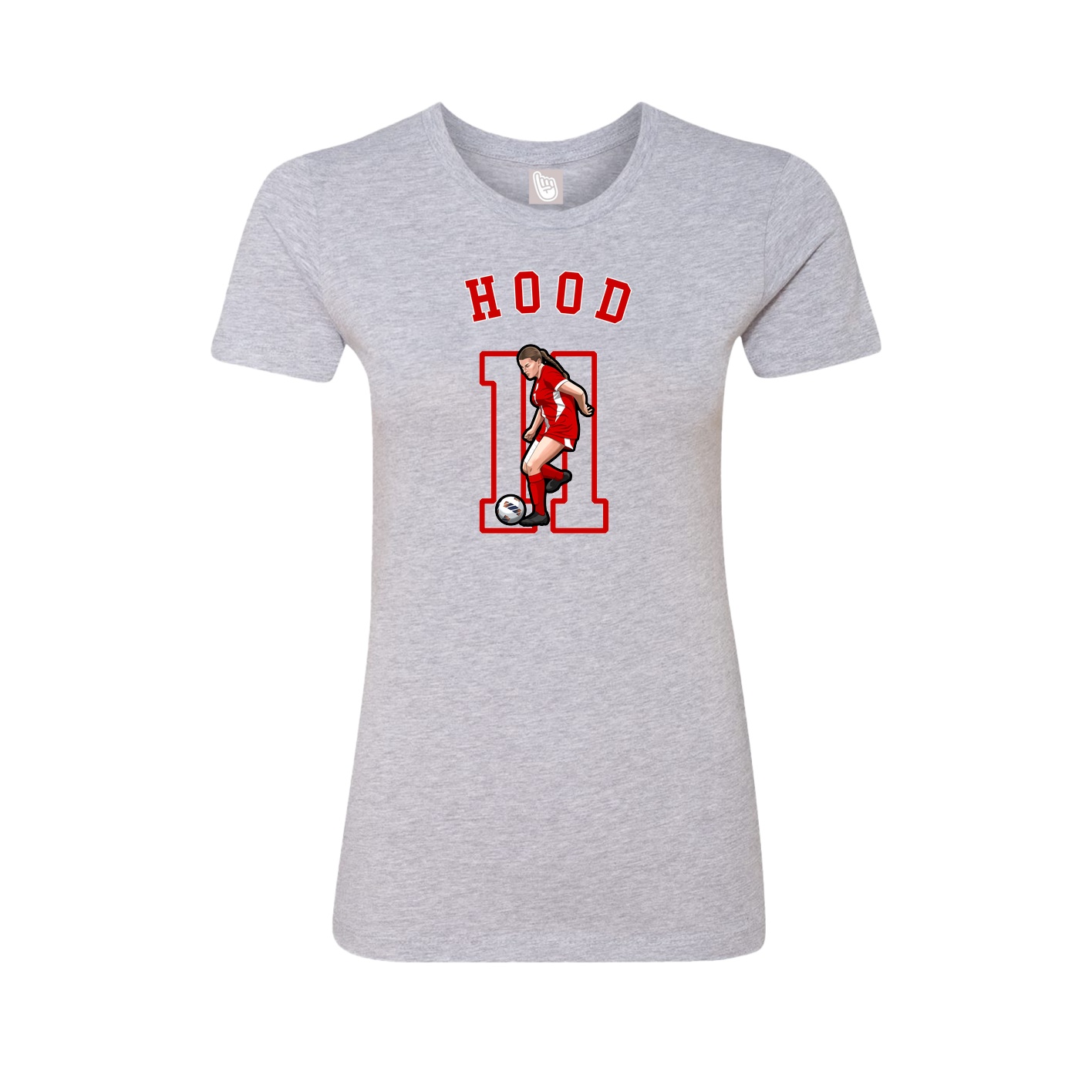 Fitted Women's Tee — Shirsey Arch in Grey