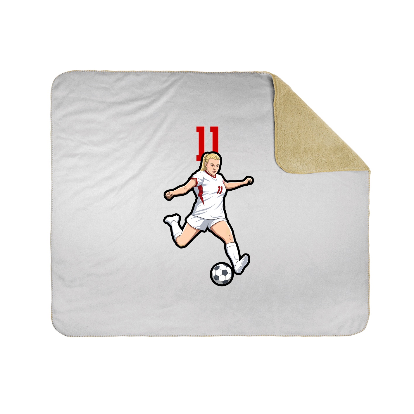 Throw Blanket — Number Top in White