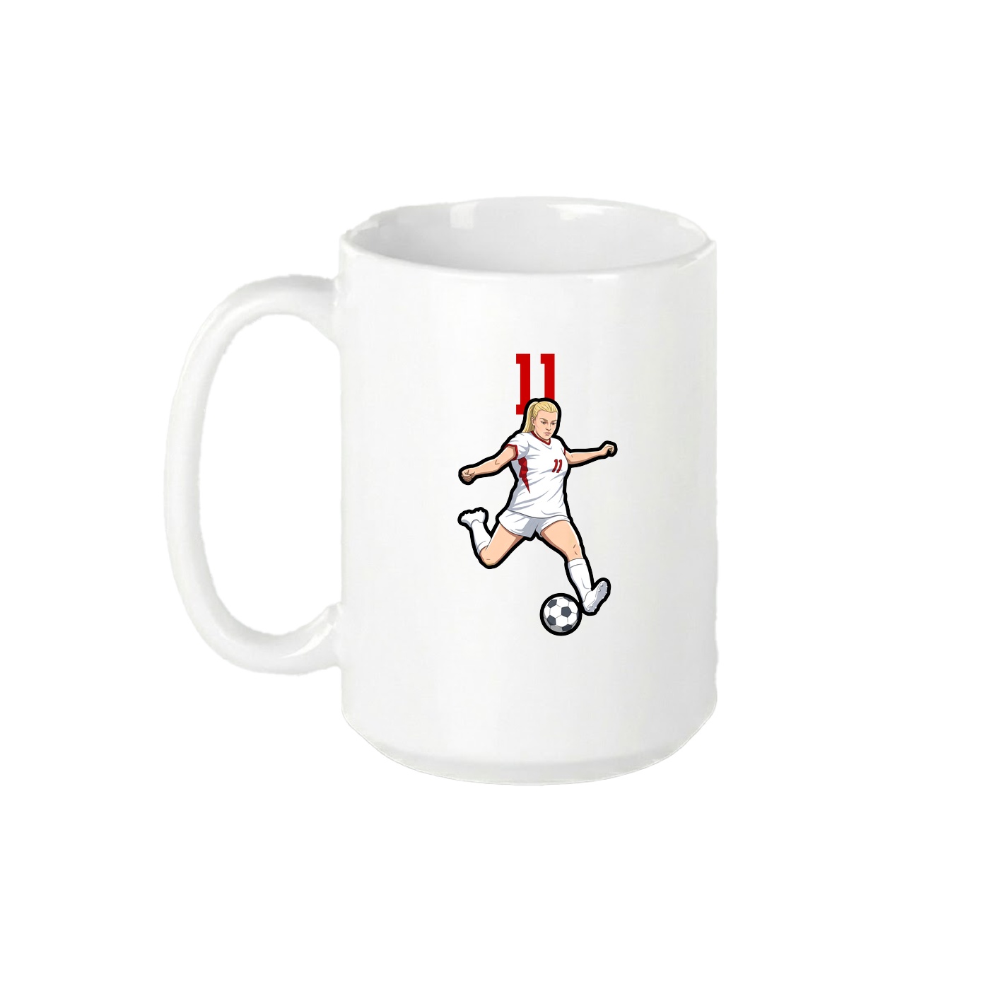 15oz Coffee Mug — Number Top in White