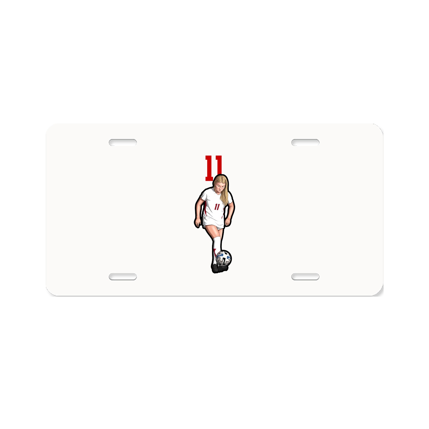 License Plate — Number Top in Classic