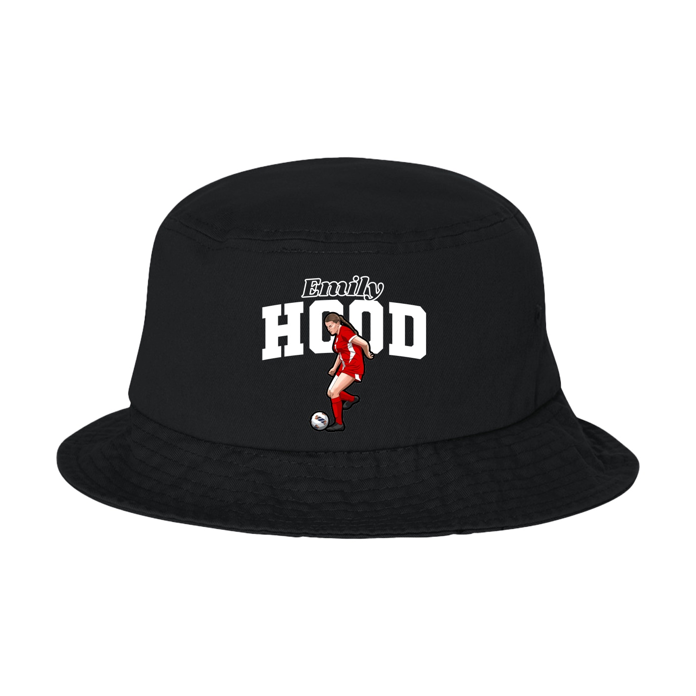Bucket Cap — Name Arch in Black
