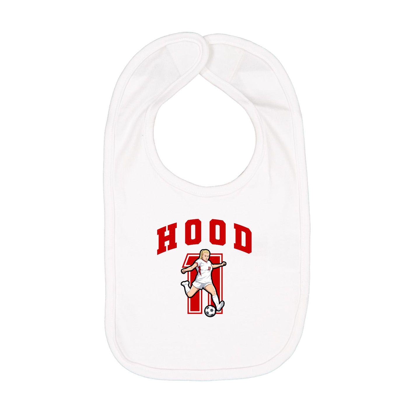 Infant Bib — Number in White