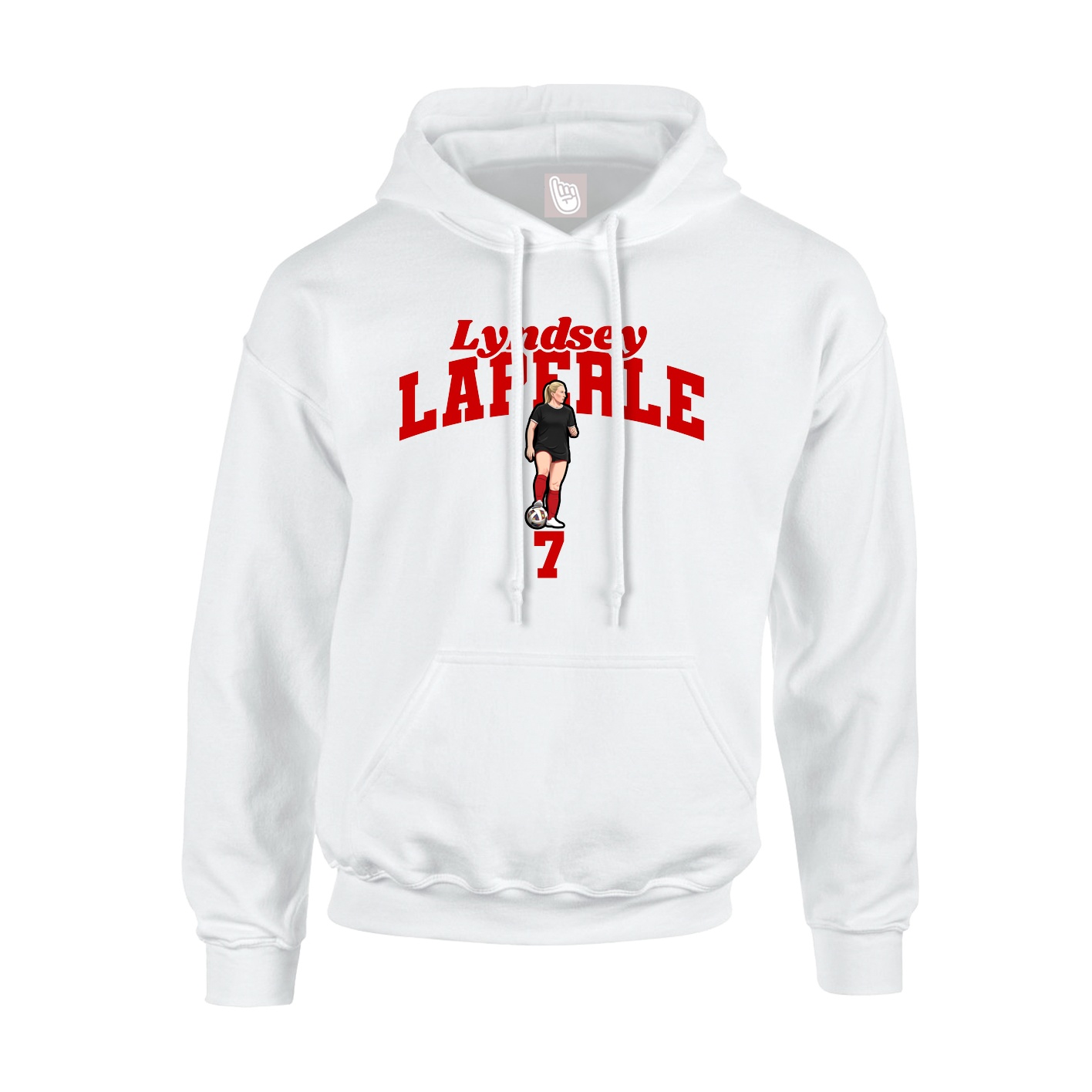 Hoodie — Signature Arch in White