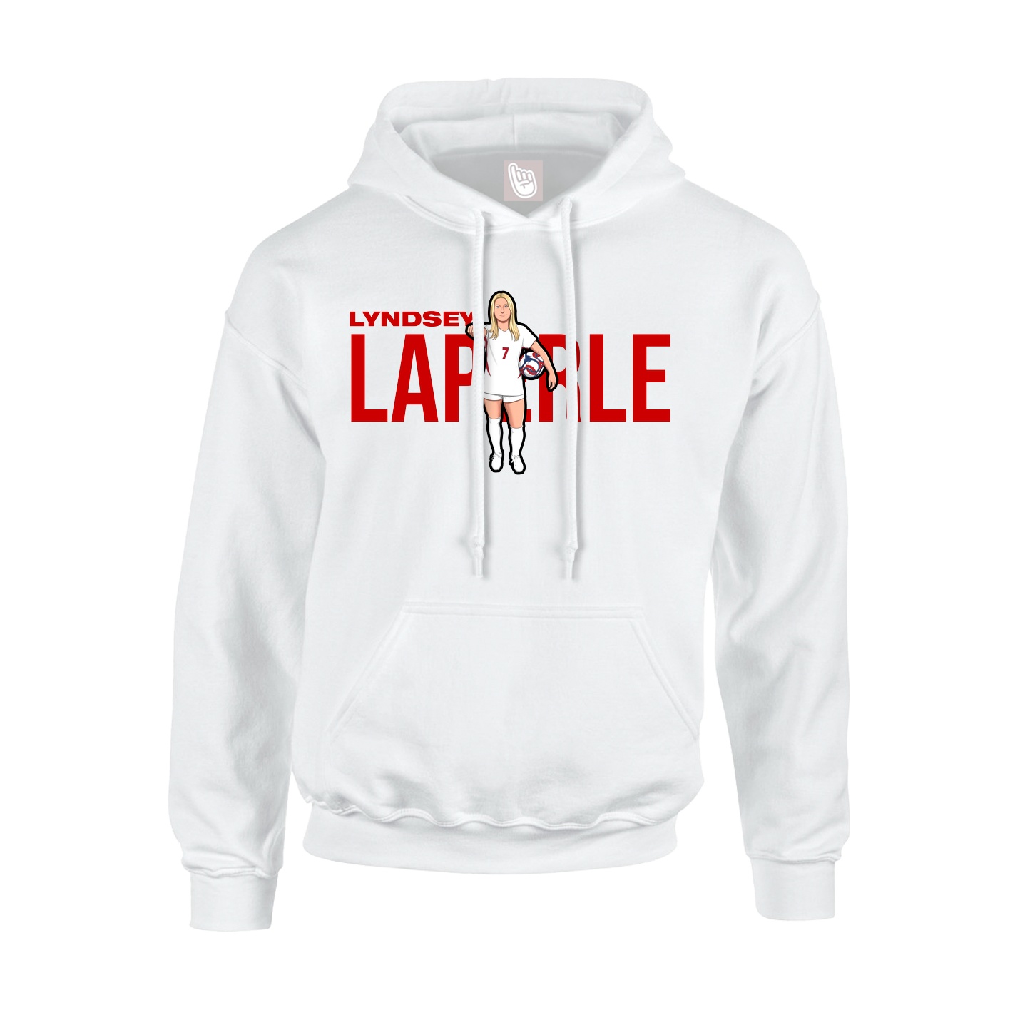 Youth Hoodie — Player Name in White