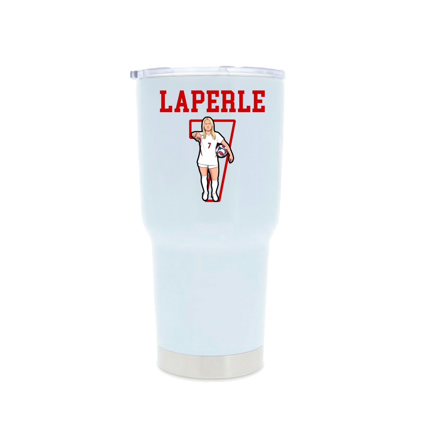 30oz Stainless Steel Tumbler — Shirsey in White