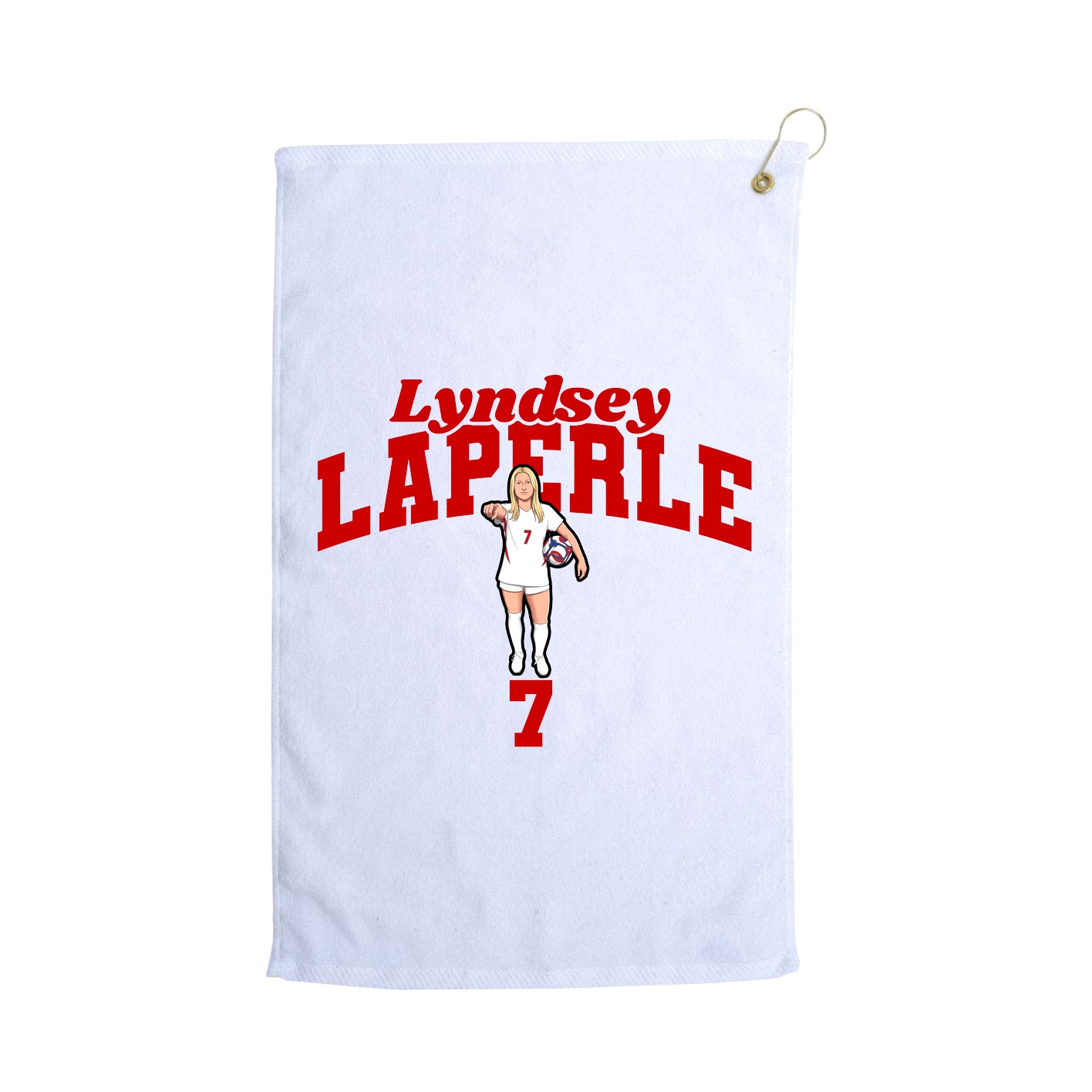 Golf Towel — Signature Arch in White