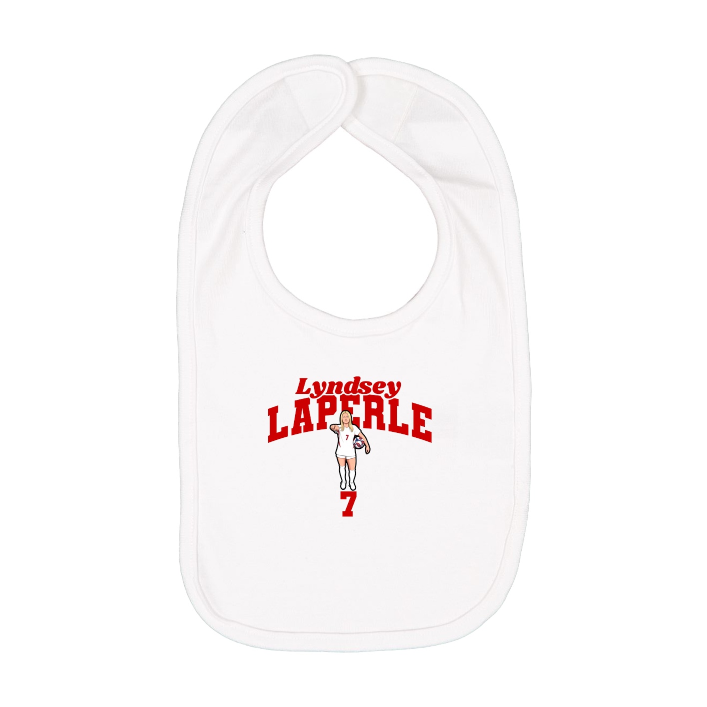 Infant Bib — Signature Arch in White