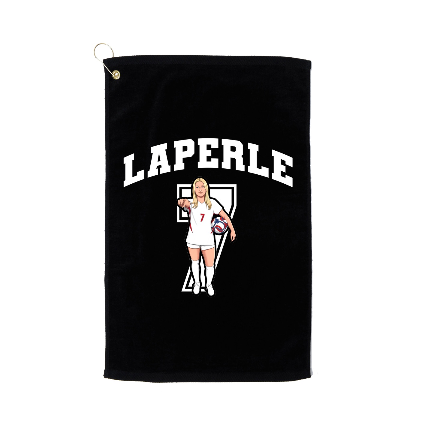 Golf Towel — Number in Black