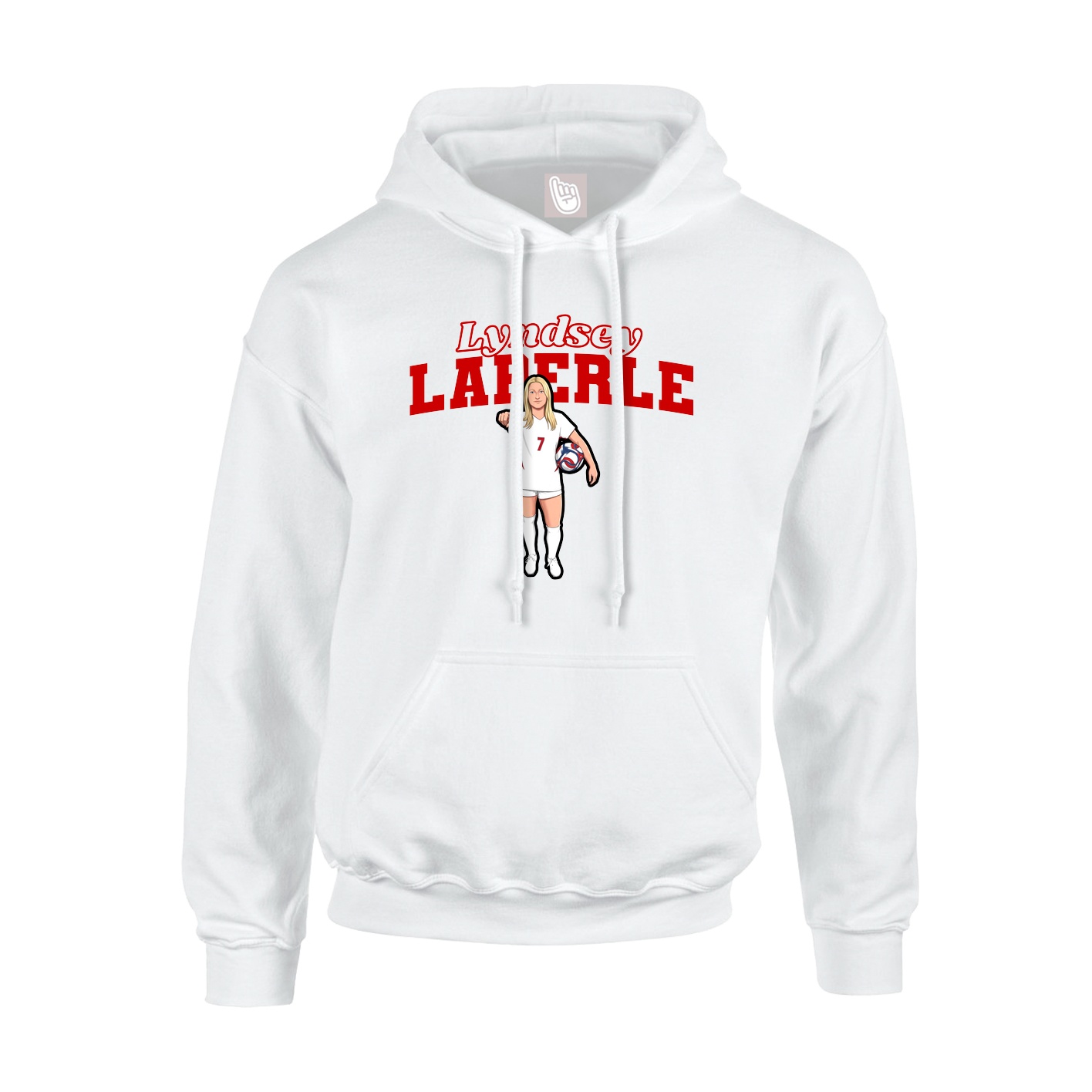 Hoodie — Name Arch in White