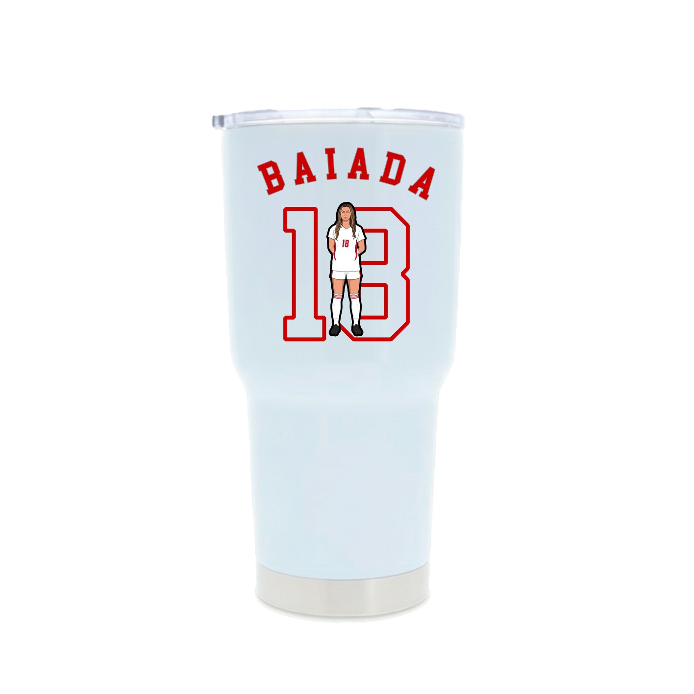 30oz Stainless Steel Tumbler — Shirsey Arch in White