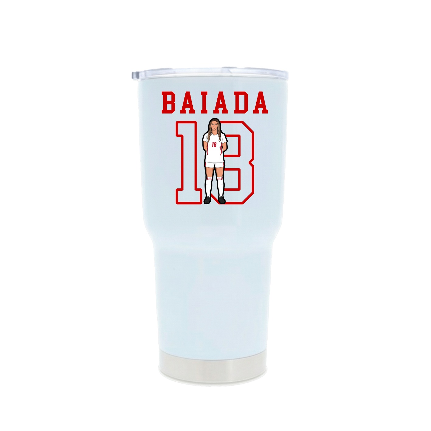 30oz Stainless Steel Tumbler — Shirsey in White