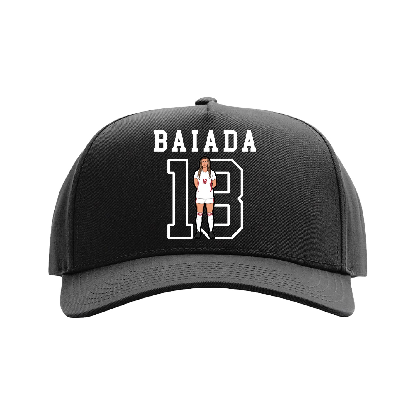 Full Fabric Five-Panel Champ Cap — Shirsey in Black