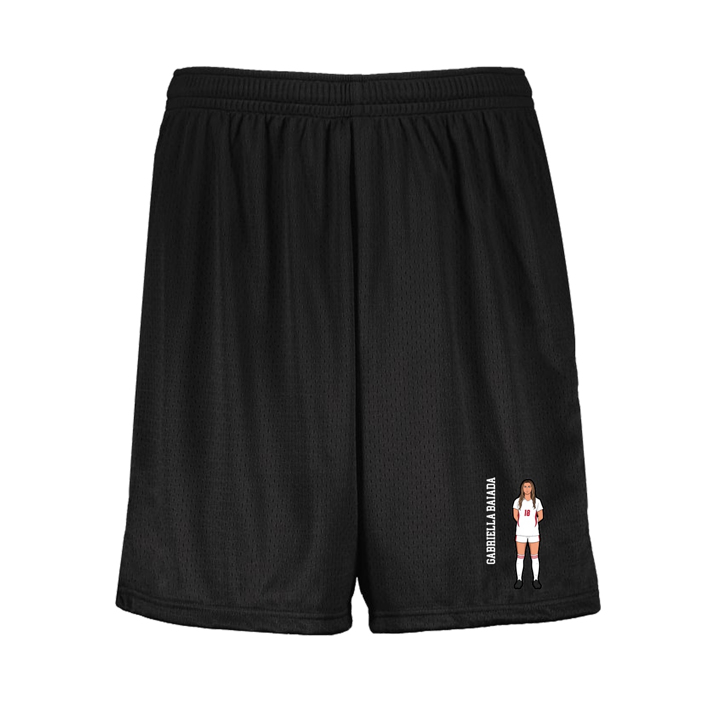 Shorts — Name Vertical in Black