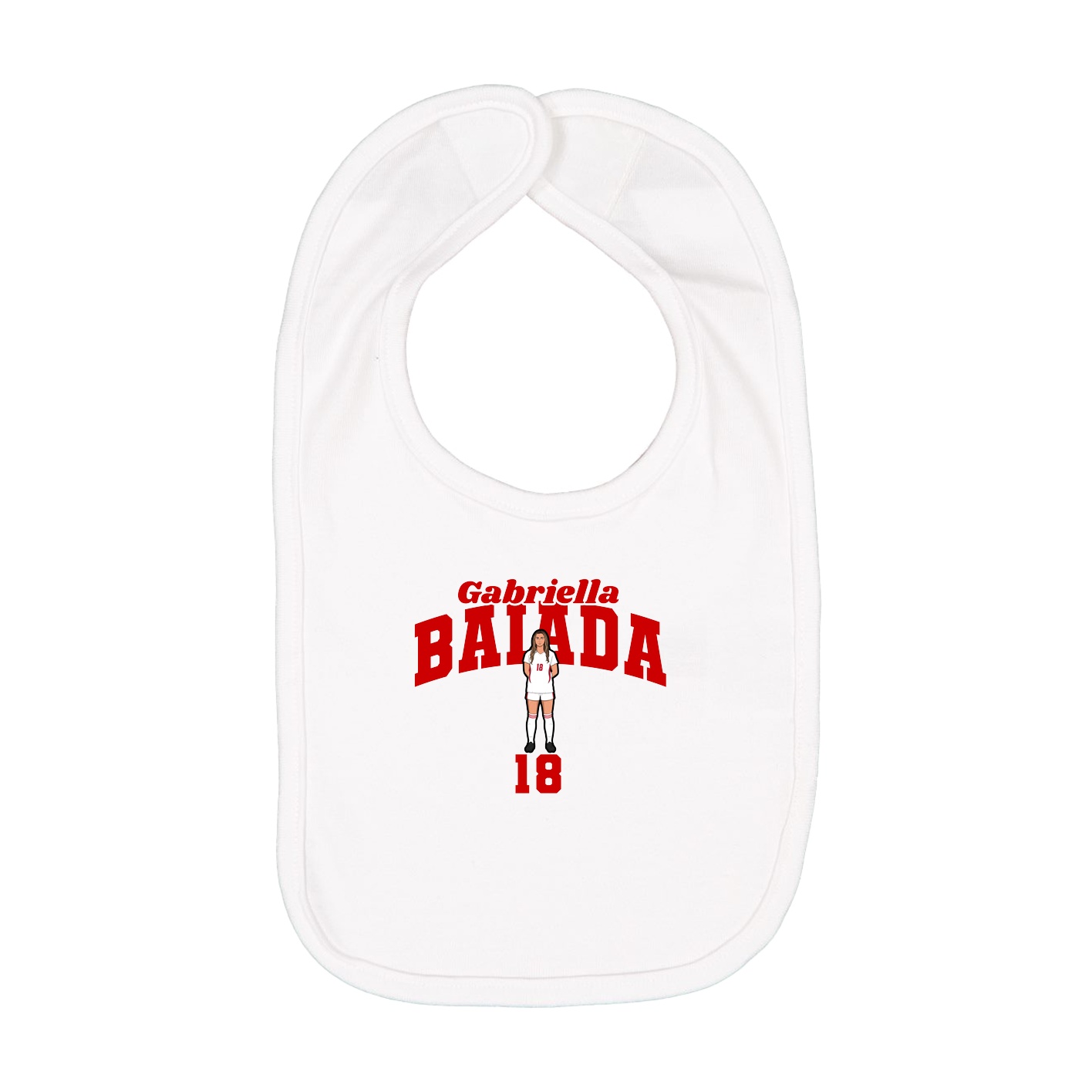 Infant Bib — Signature Arch in White
