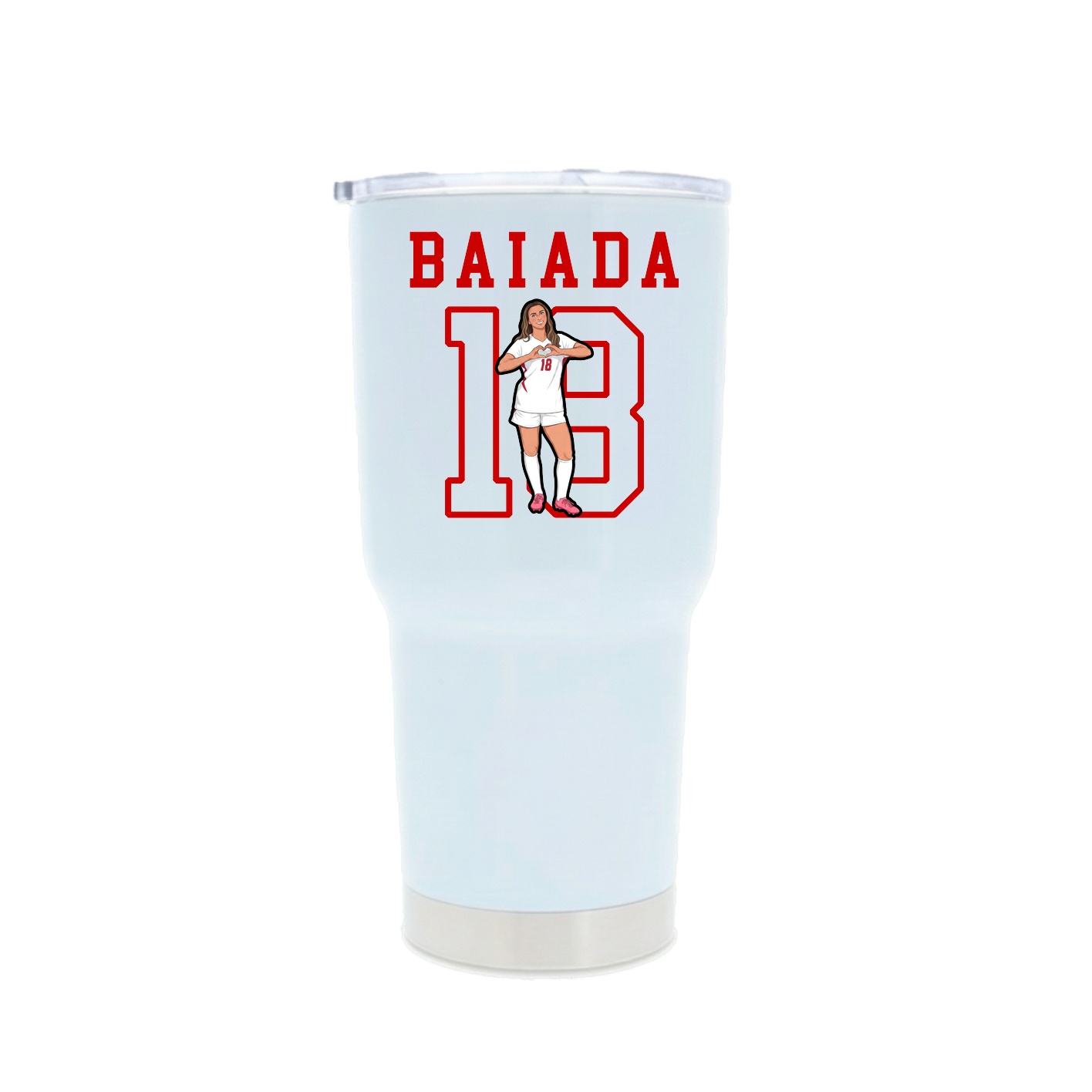30oz Stainless Steel Tumbler — Shirsey in White