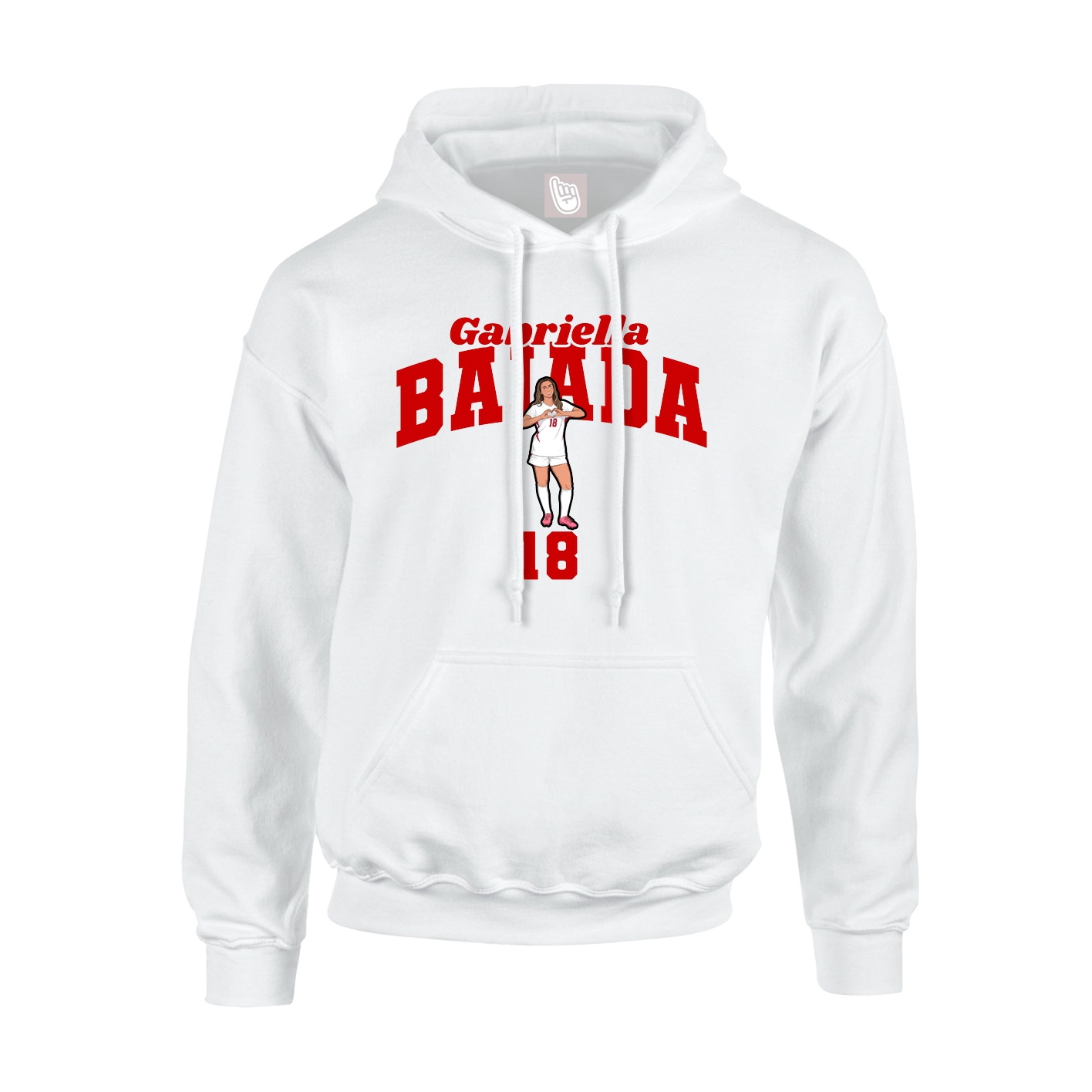 Hoodie — Signature Arch in White