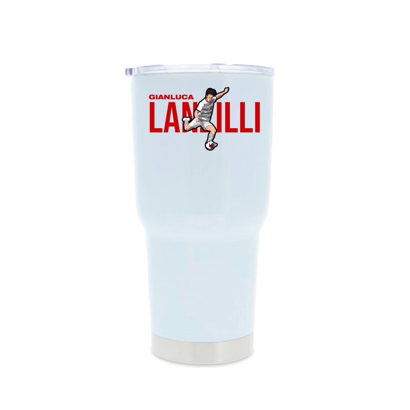 30oz Stainless Steel Tumbler — Player Name in White