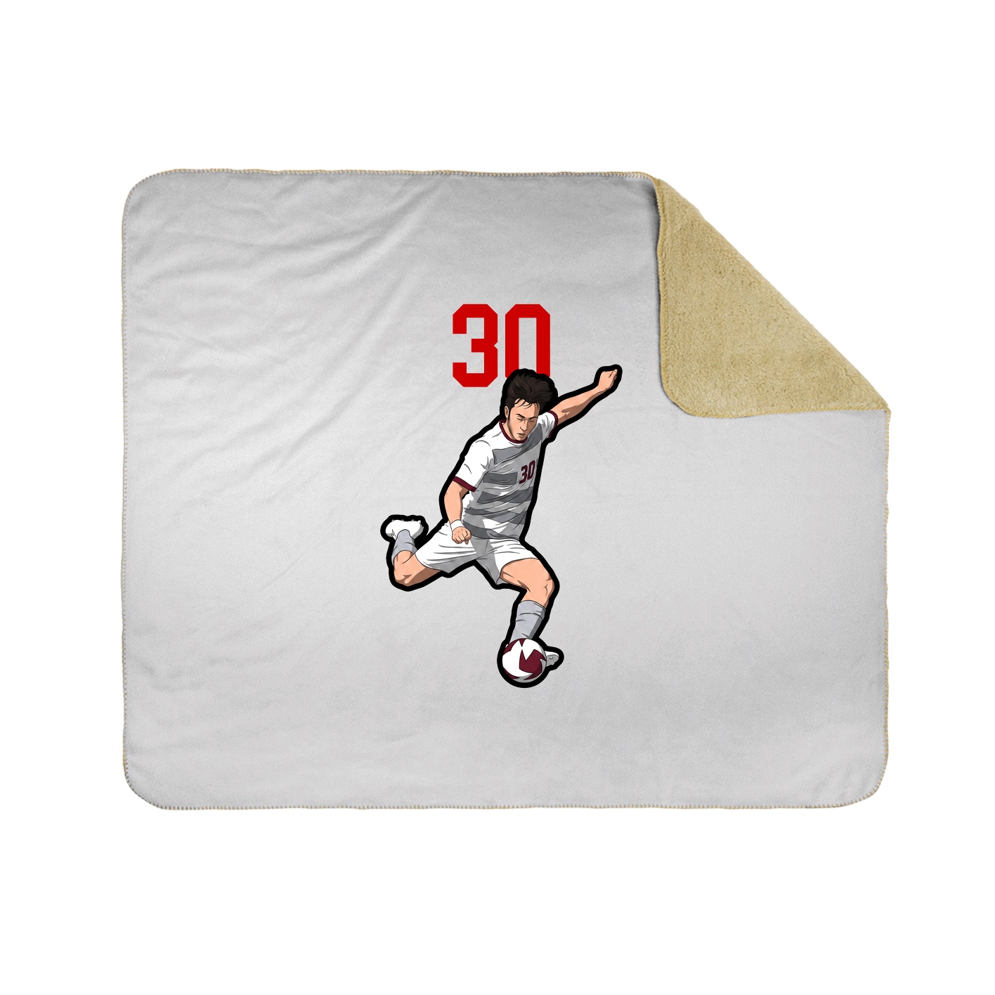 Throw Blanket — Number Top in White
