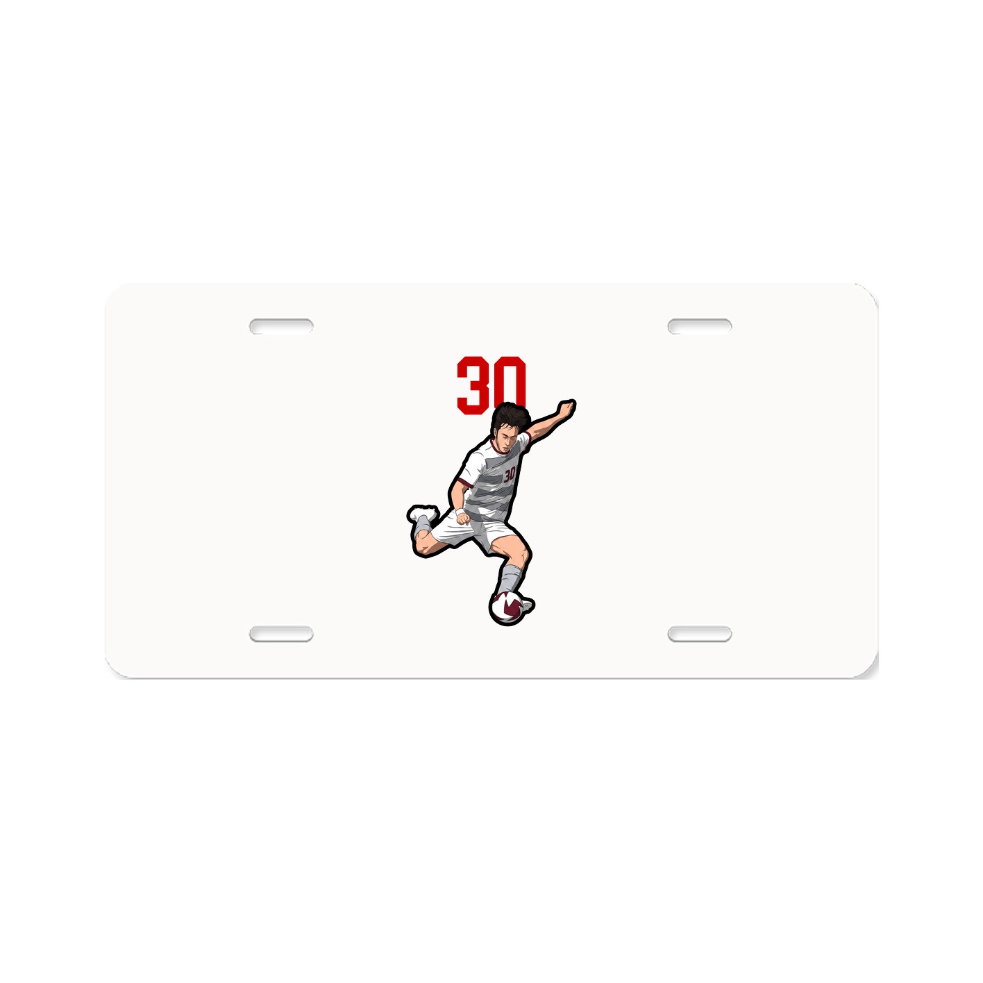 License Plate — Number Top in Classic
