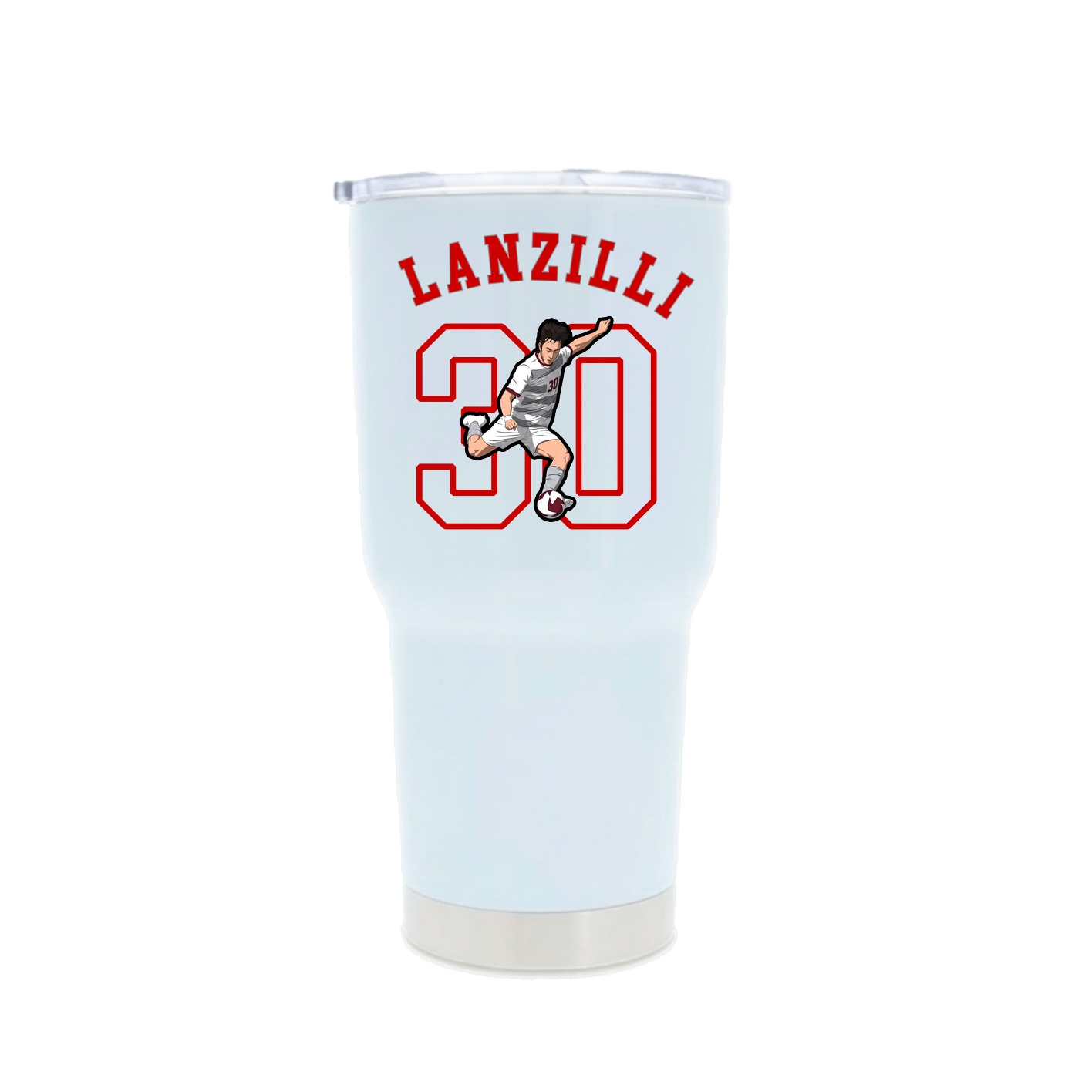 30oz Stainless Steel Tumbler — Shirsey Arch in White