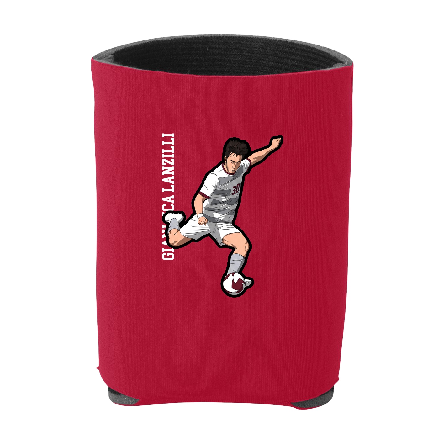 Can Holder — Name Vertical in Red
