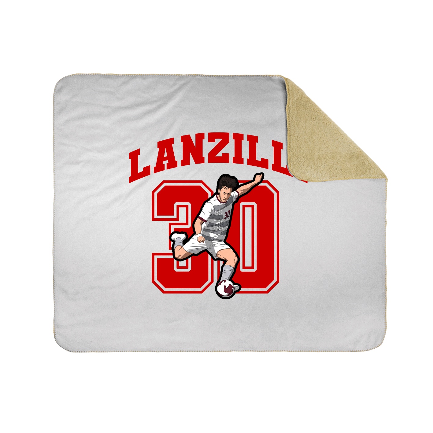 Throw Blanket — Number in White