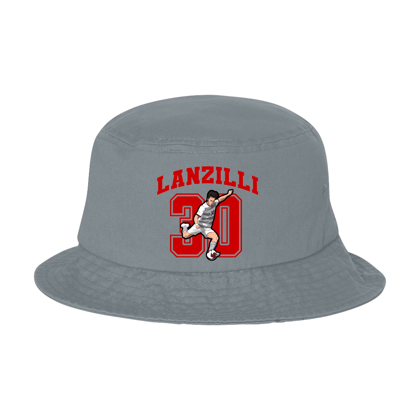 Bucket Cap — Number in Grey