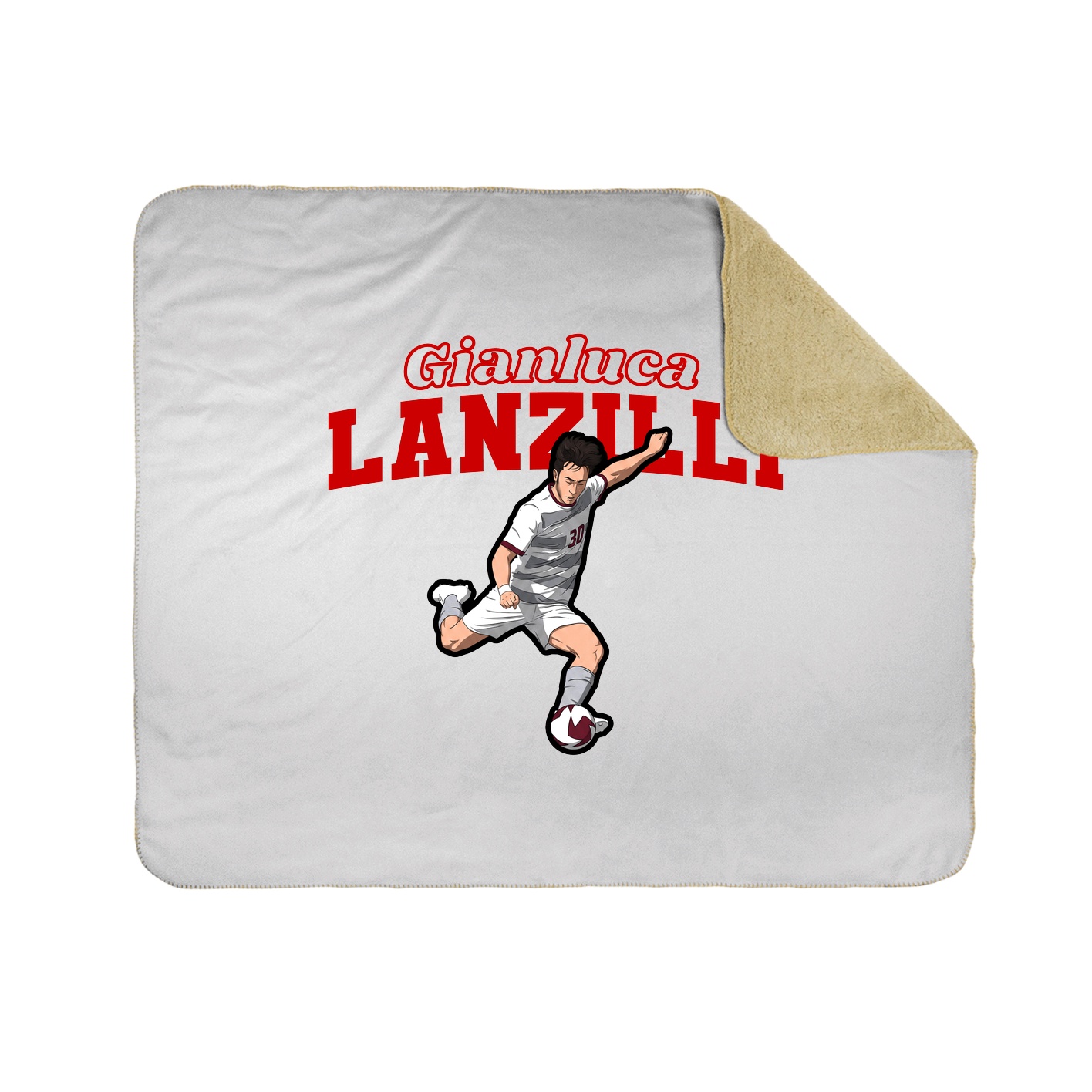 Throw Blanket — Name Arch in White
