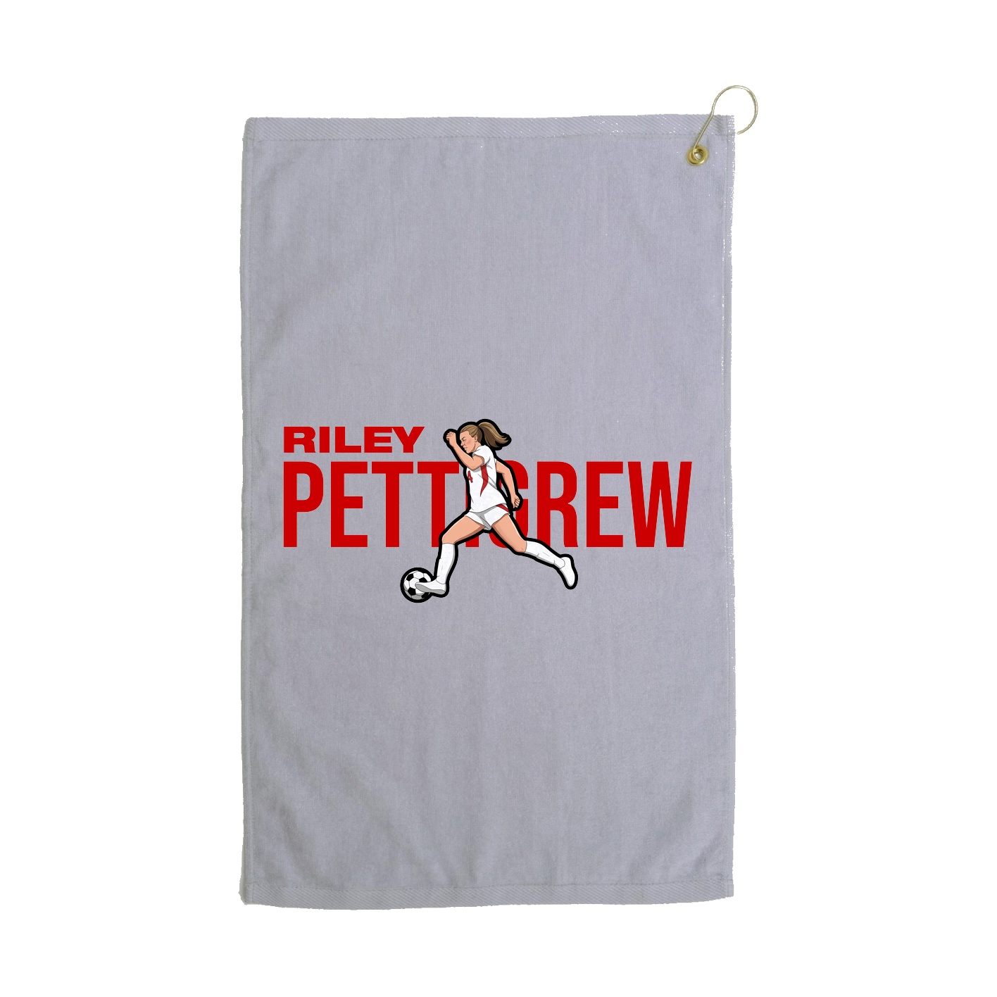 Golf Towel — Player Name in Grey
