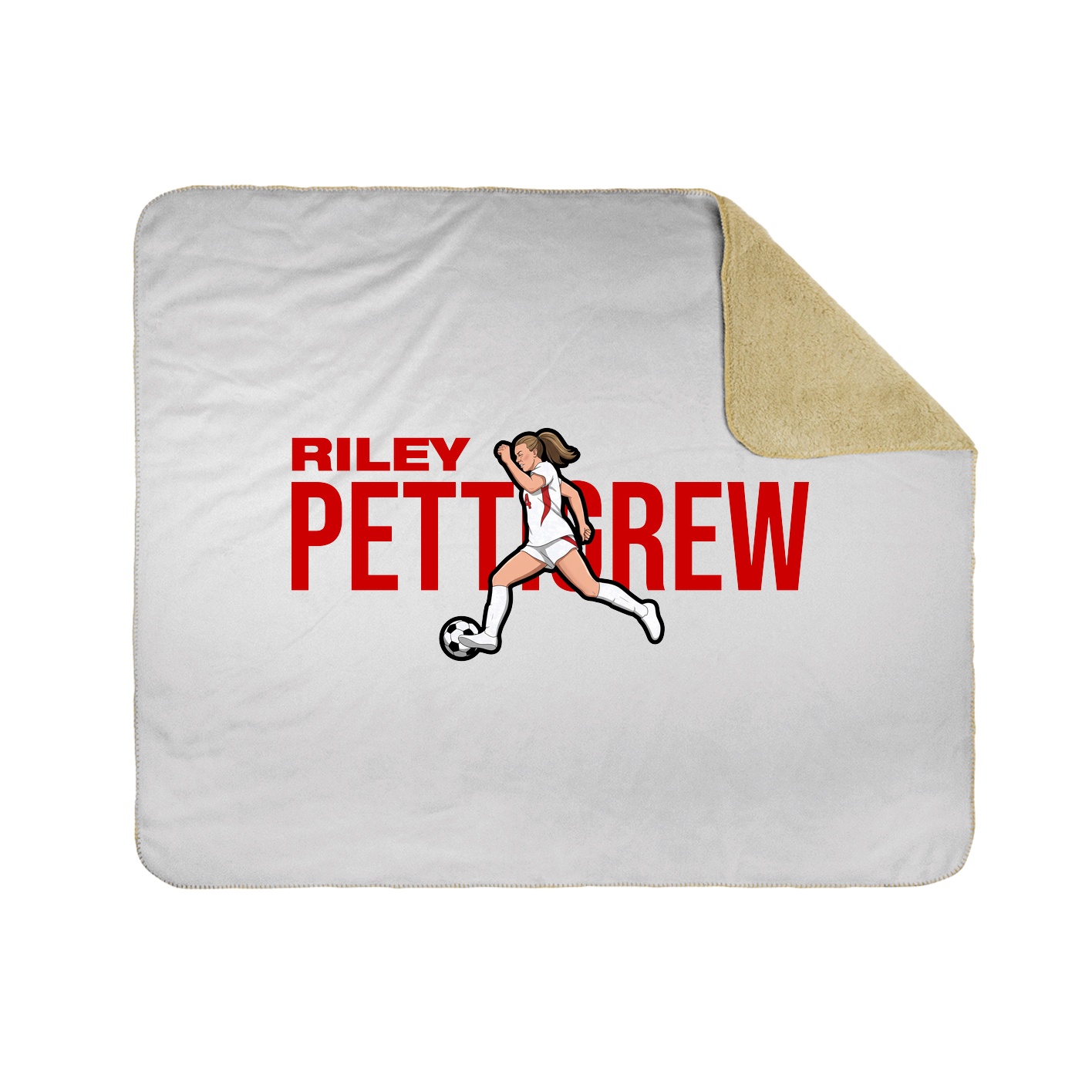 Throw Blanket — Player Name in White