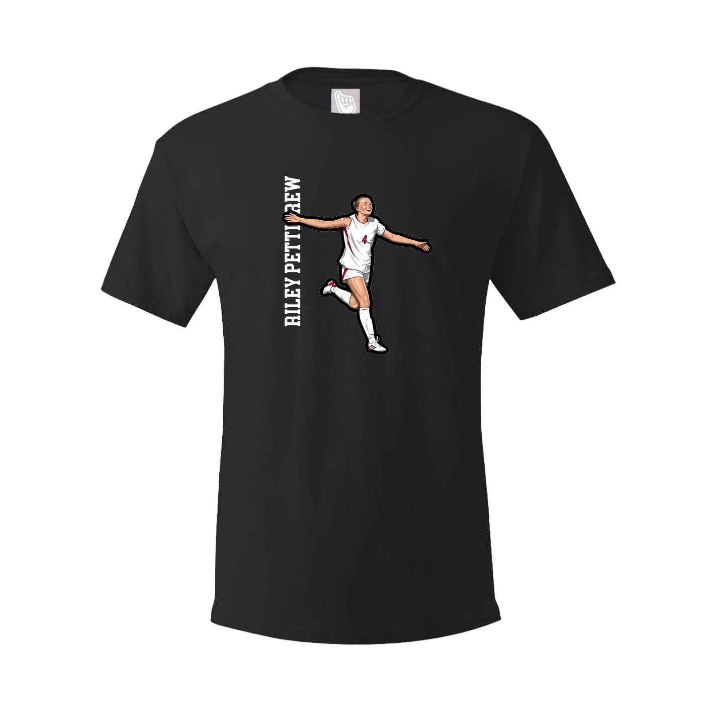 Youth Tee — Name Vertical in Black