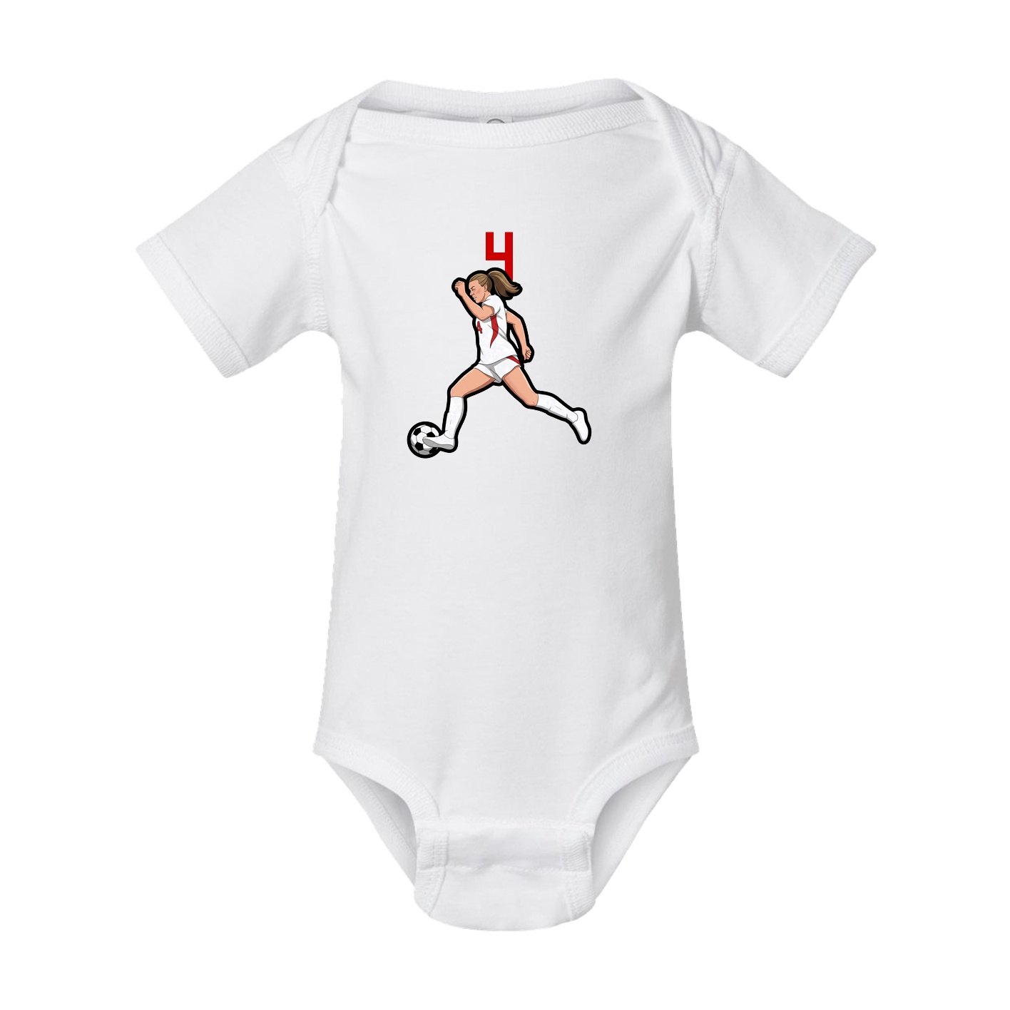 Baby Onesie — Number Top in White