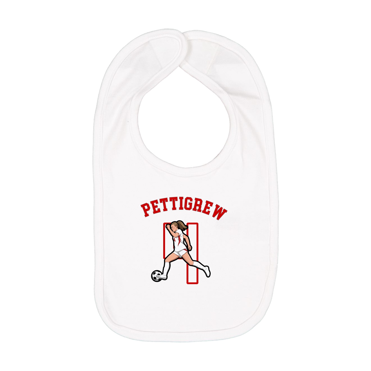 Infant Bib — Shirsey Arch in White