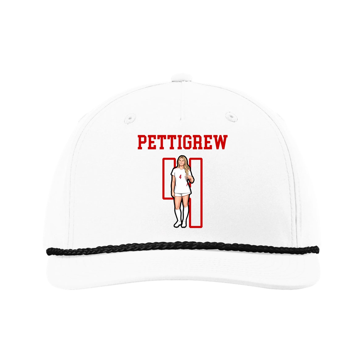 Five-Panel Classic Rope Cap — Shirsey in White