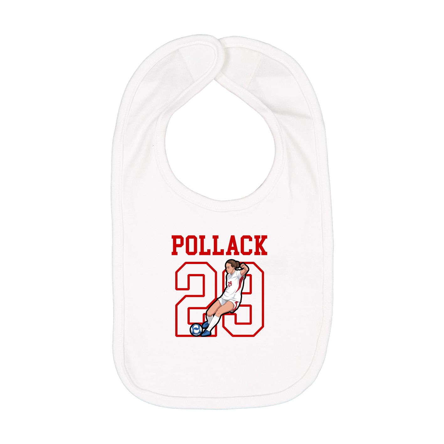Infant Bib — Shirsey in White