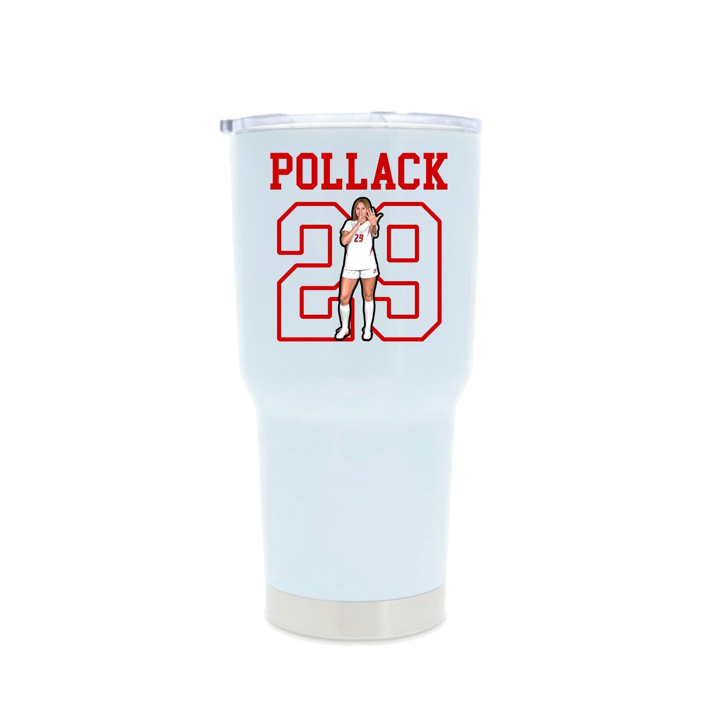 30oz Stainless Steel Tumbler — Shirsey in White