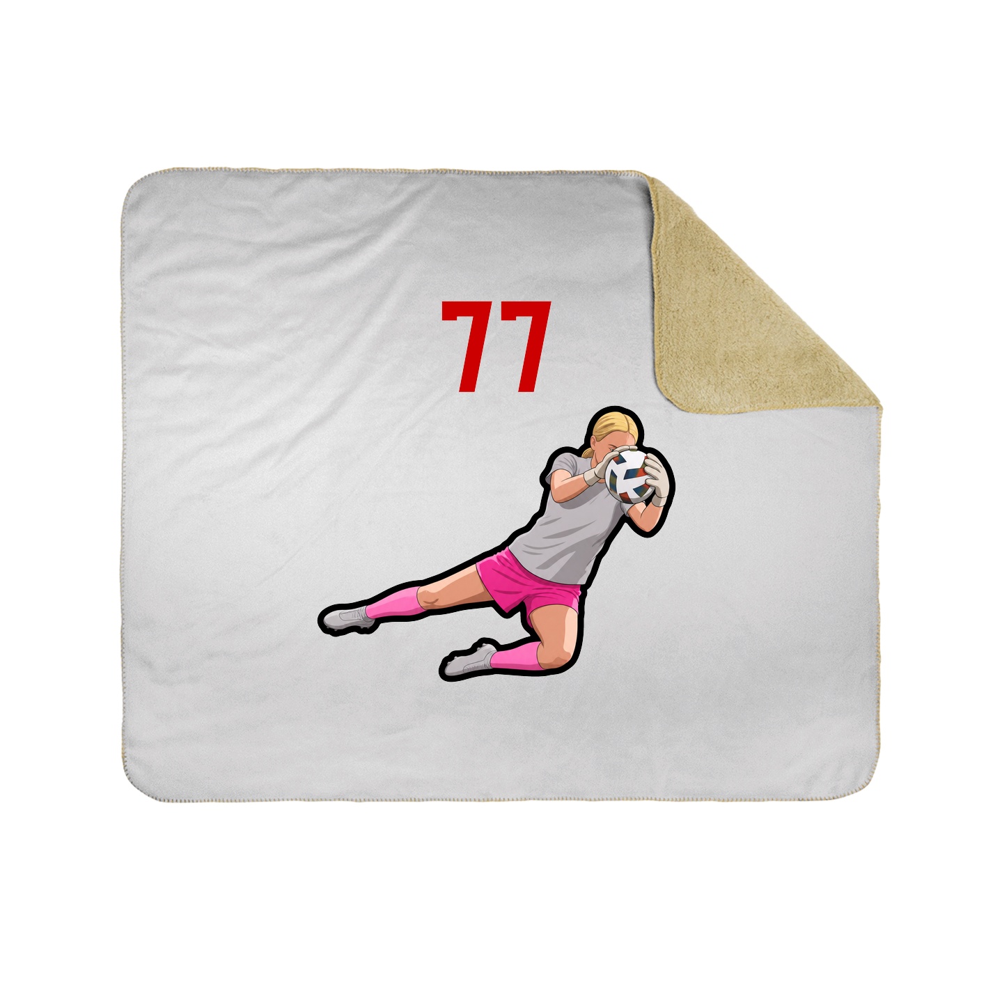 Throw Blanket — Number Top in White
