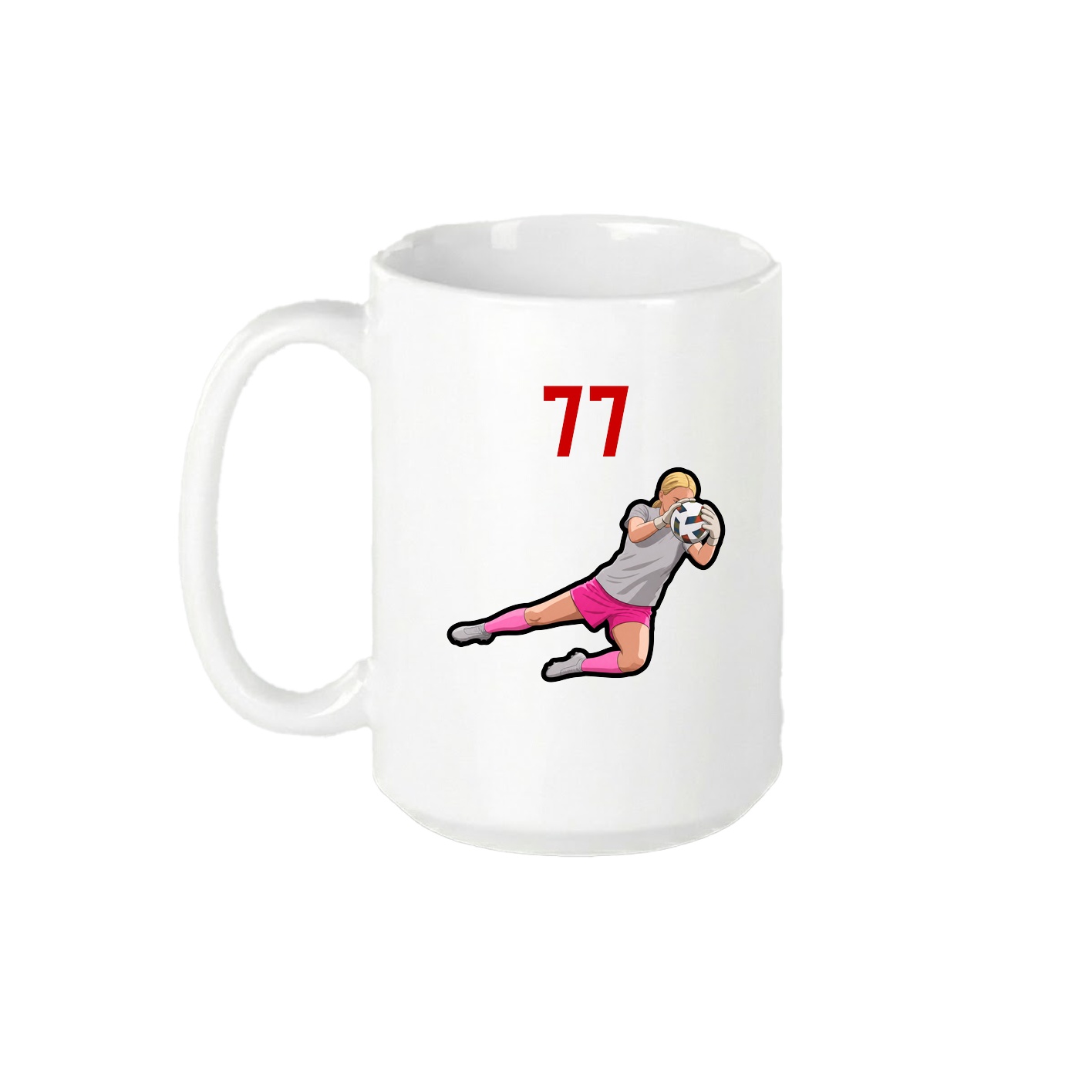 15oz Coffee Mug — Number Top in White