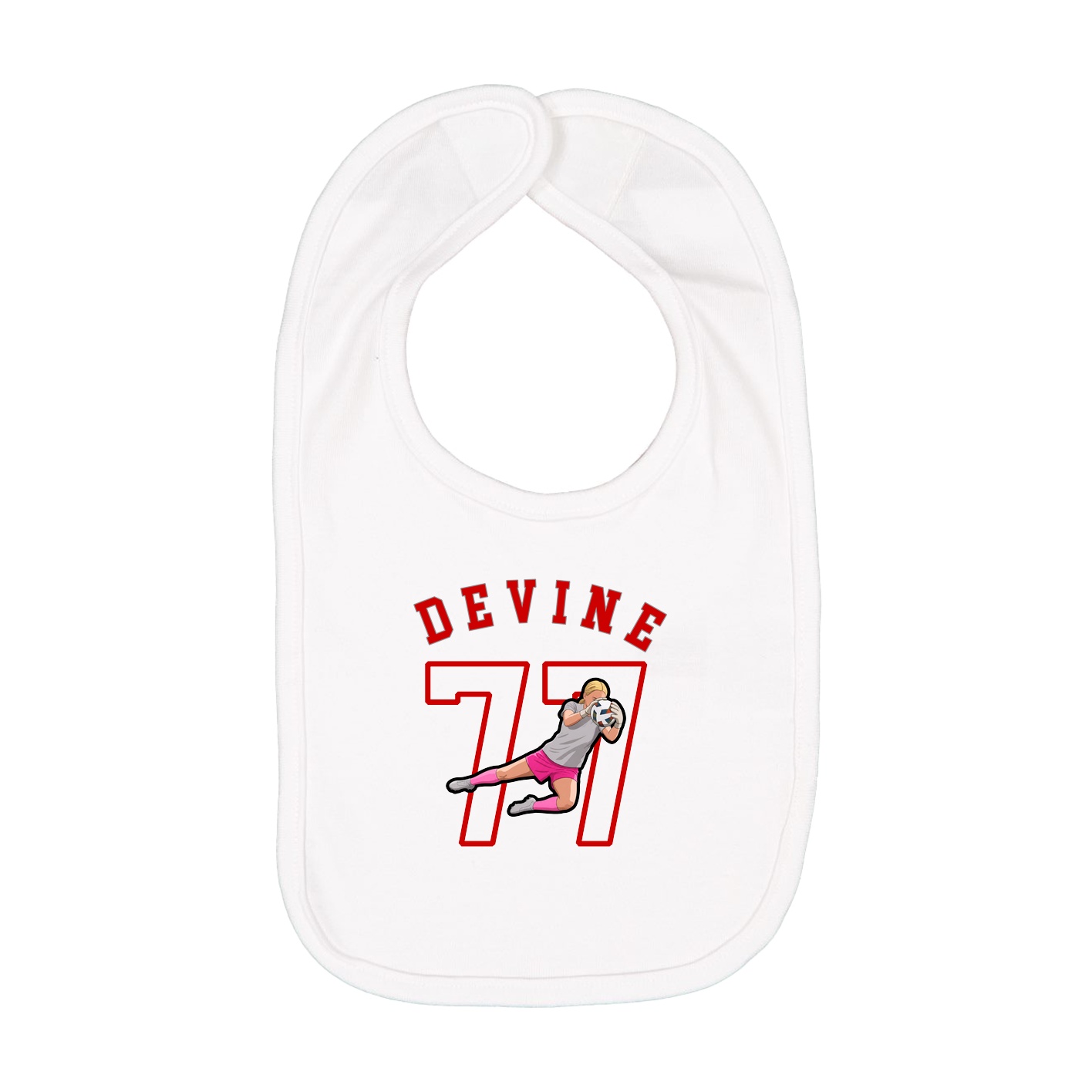 Infant Bib — Shirsey Arch in White