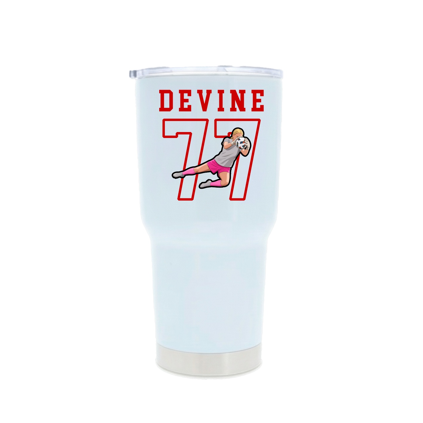 30oz Stainless Steel Tumbler — Shirsey in White