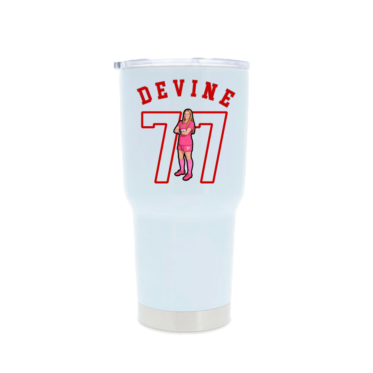 30oz Stainless Steel Tumbler — Shirsey Arch in White