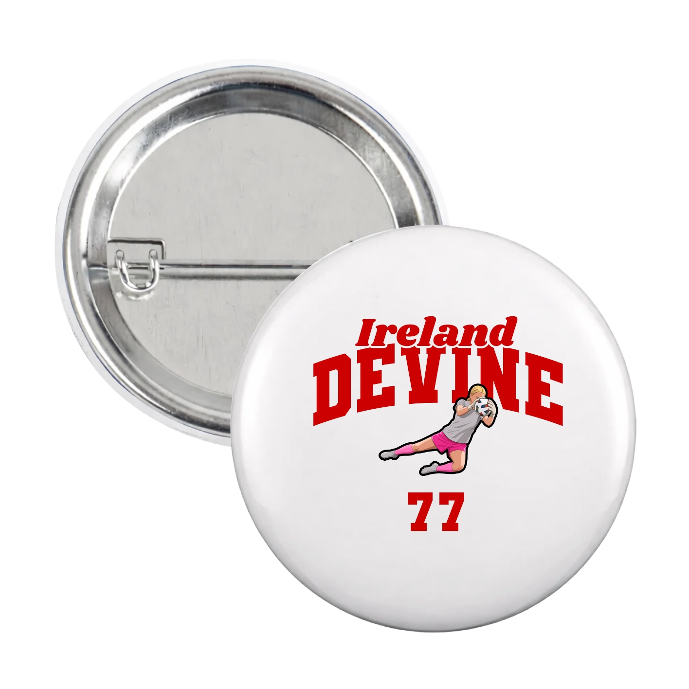 Game Day Button — Signature Arch in White