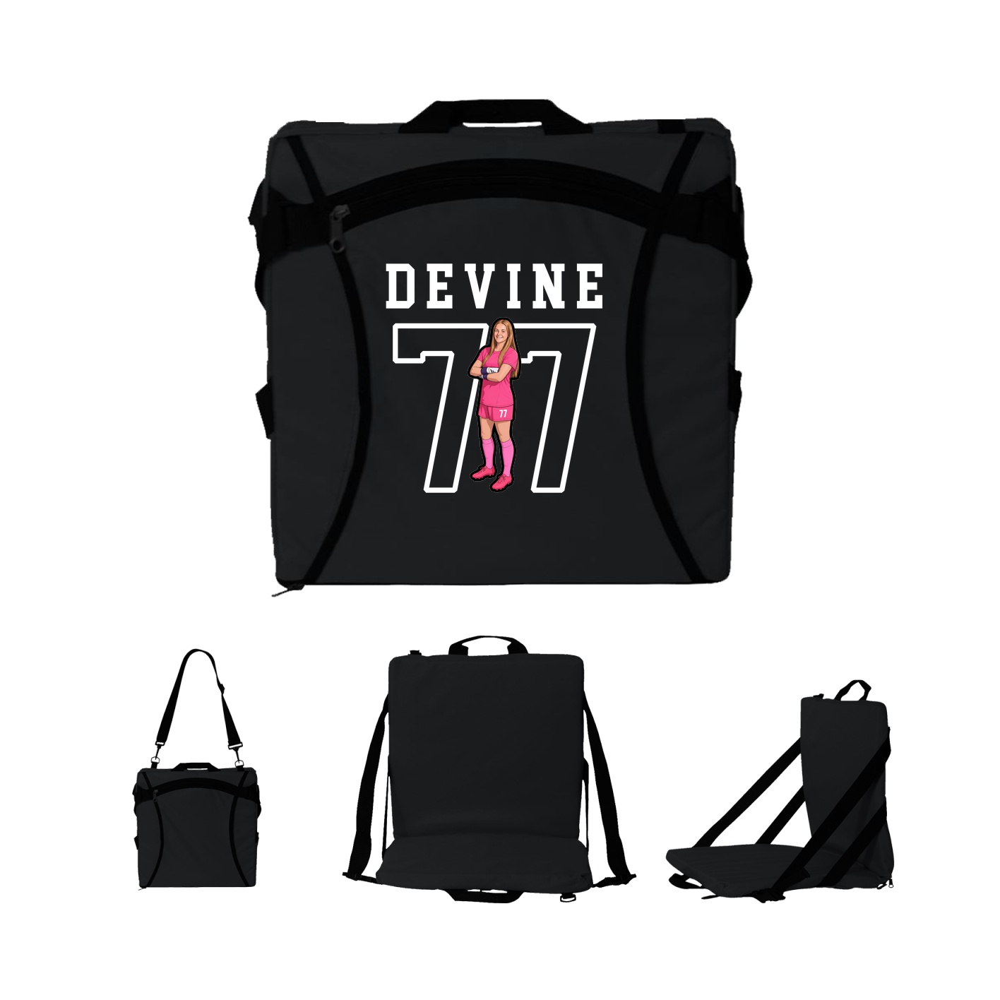Folding Stadium Seat — Shirsey in Black