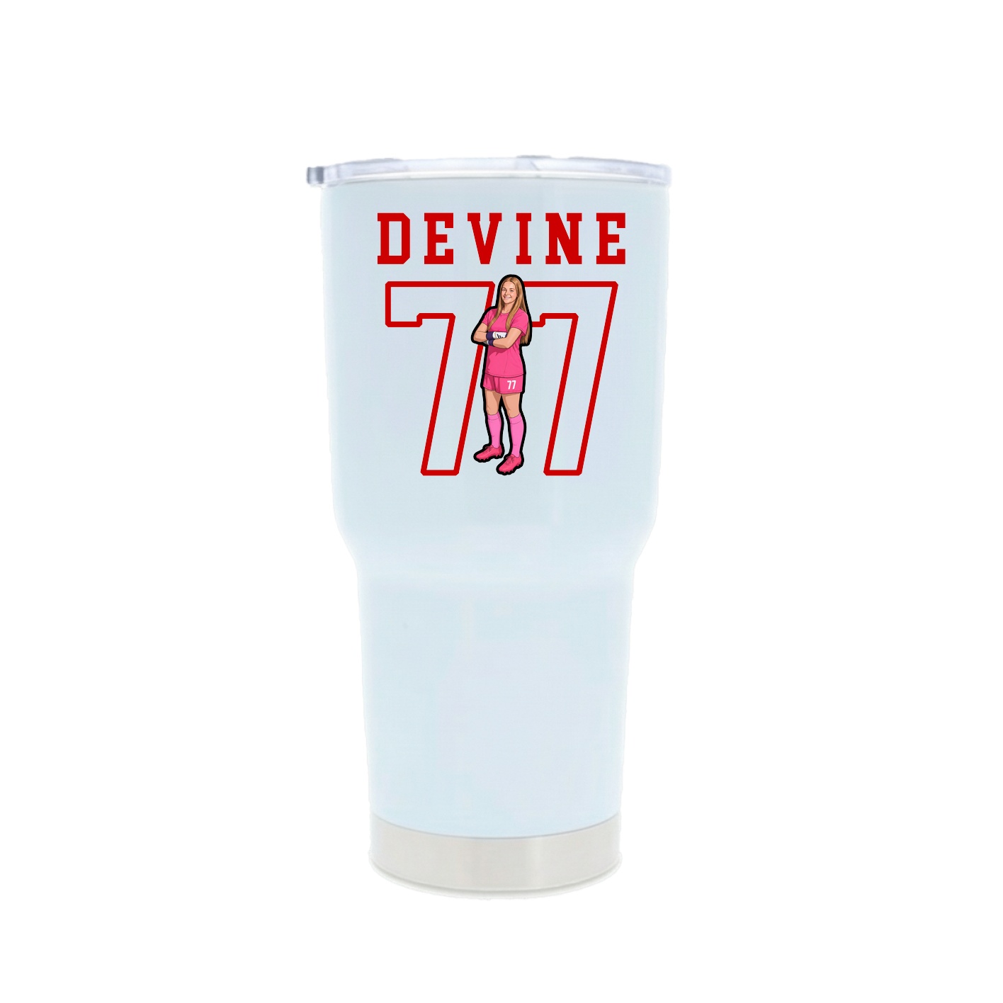 30oz Stainless Steel Tumbler — Shirsey in White