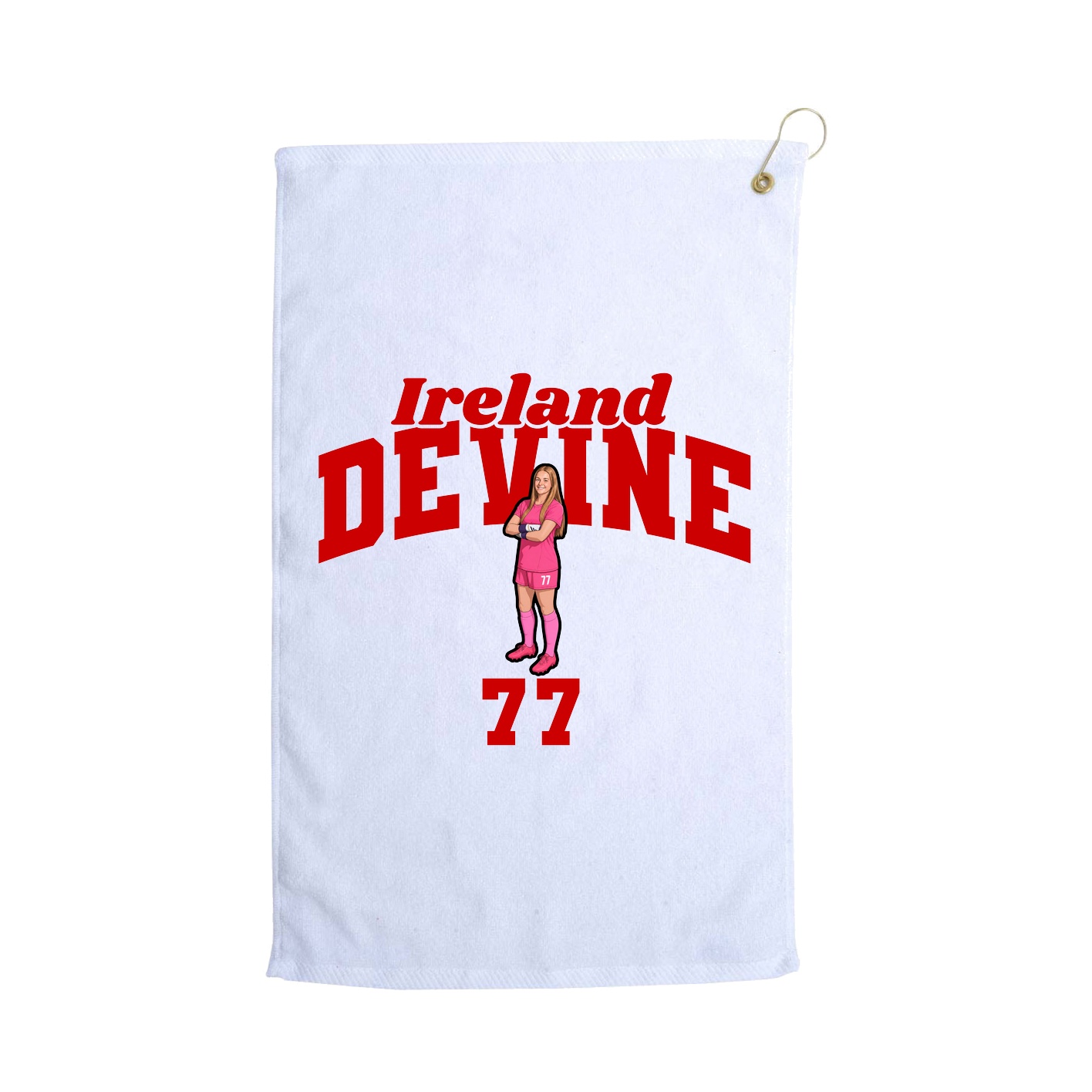 Golf Towel — Signature Arch in White