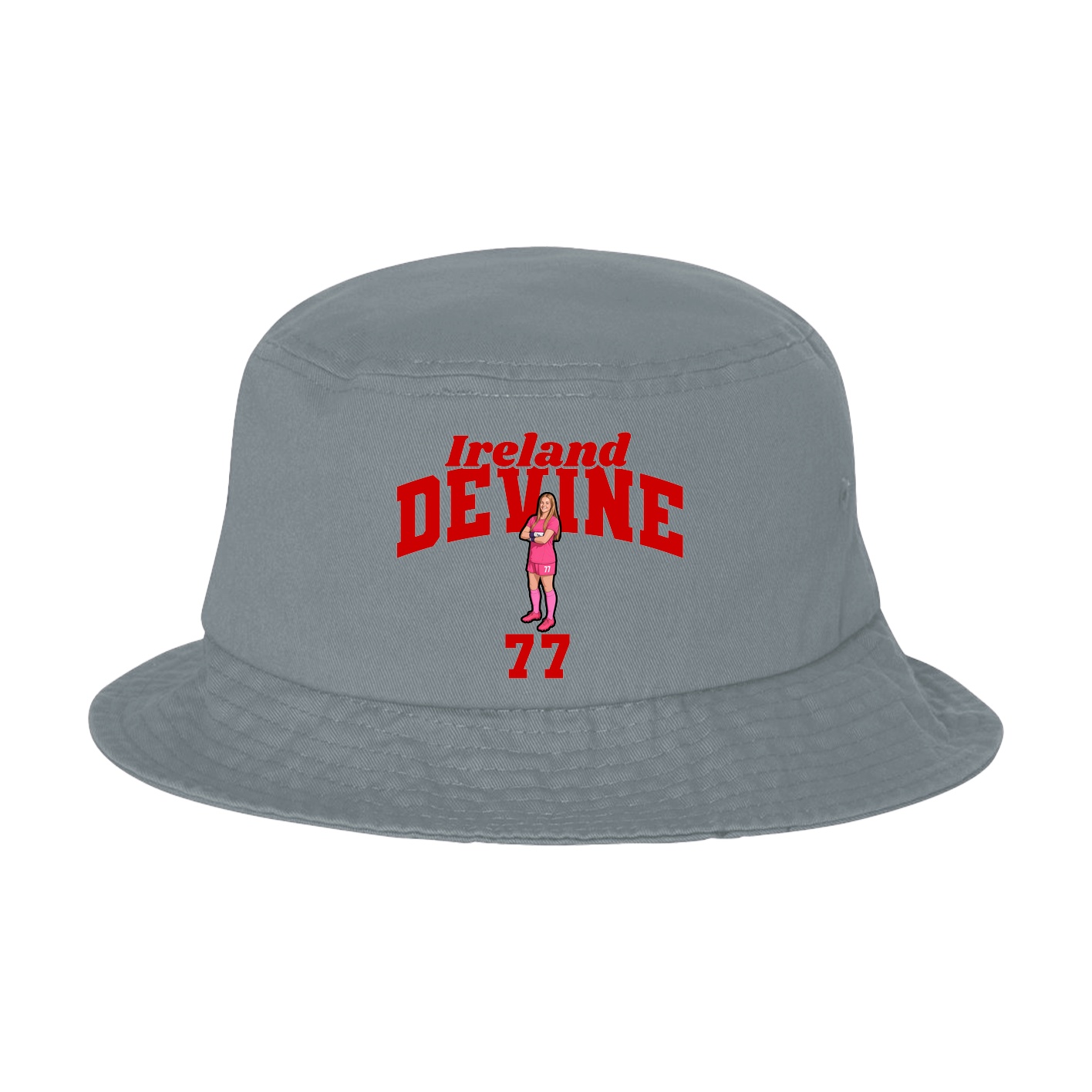 Bucket Cap — Signature Arch in Grey