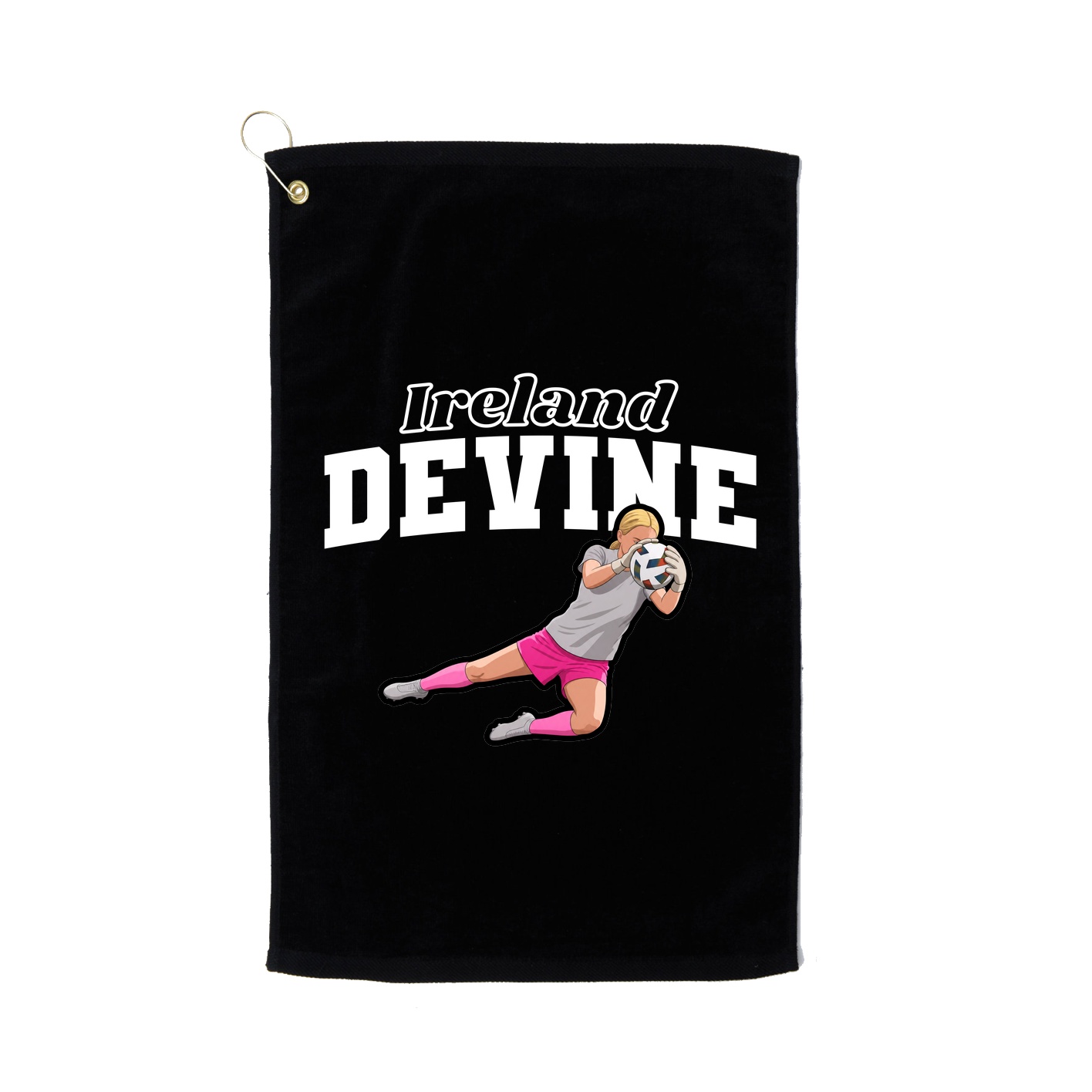 Golf Towel — Name Arch in Black