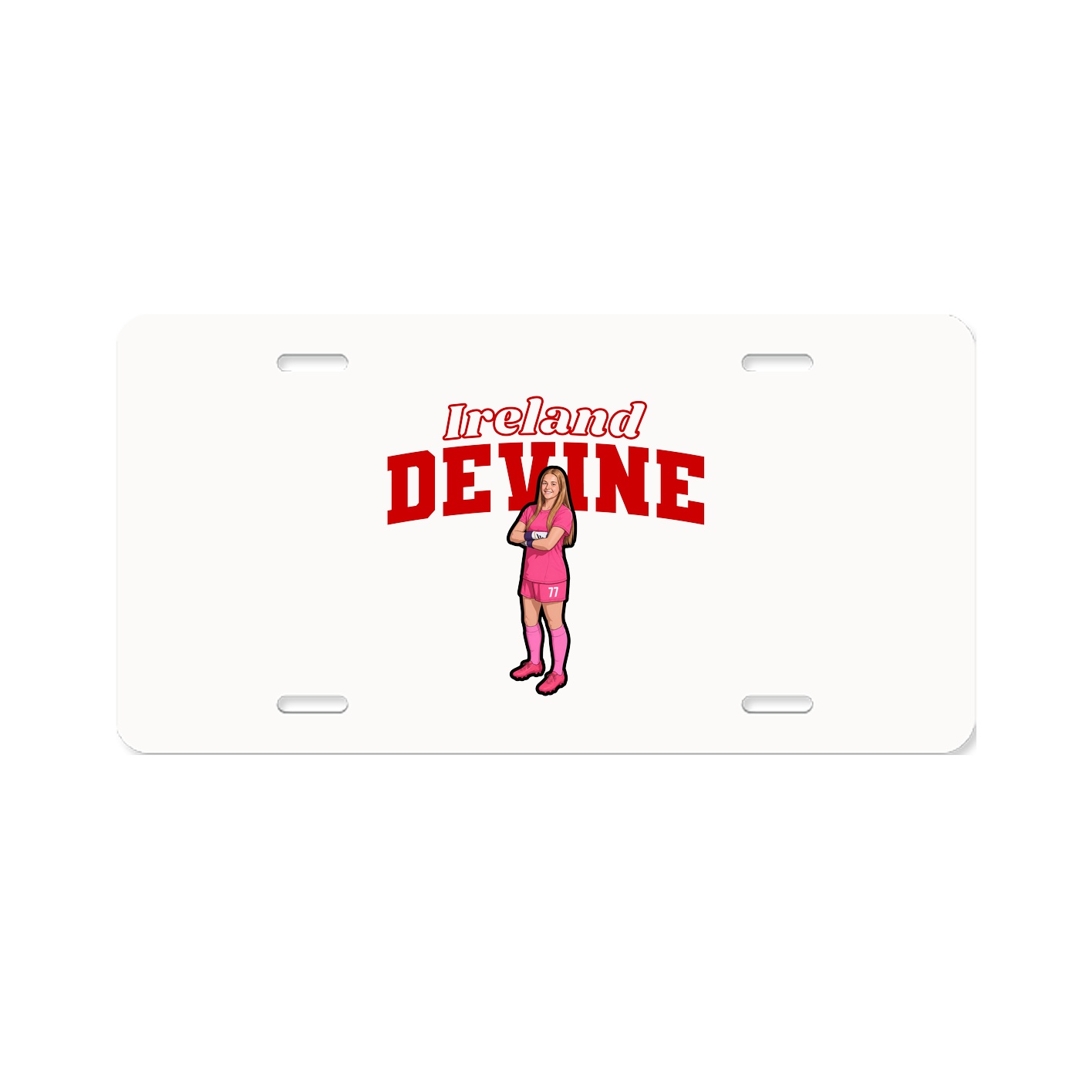 License Plate — Name Arch in Classic