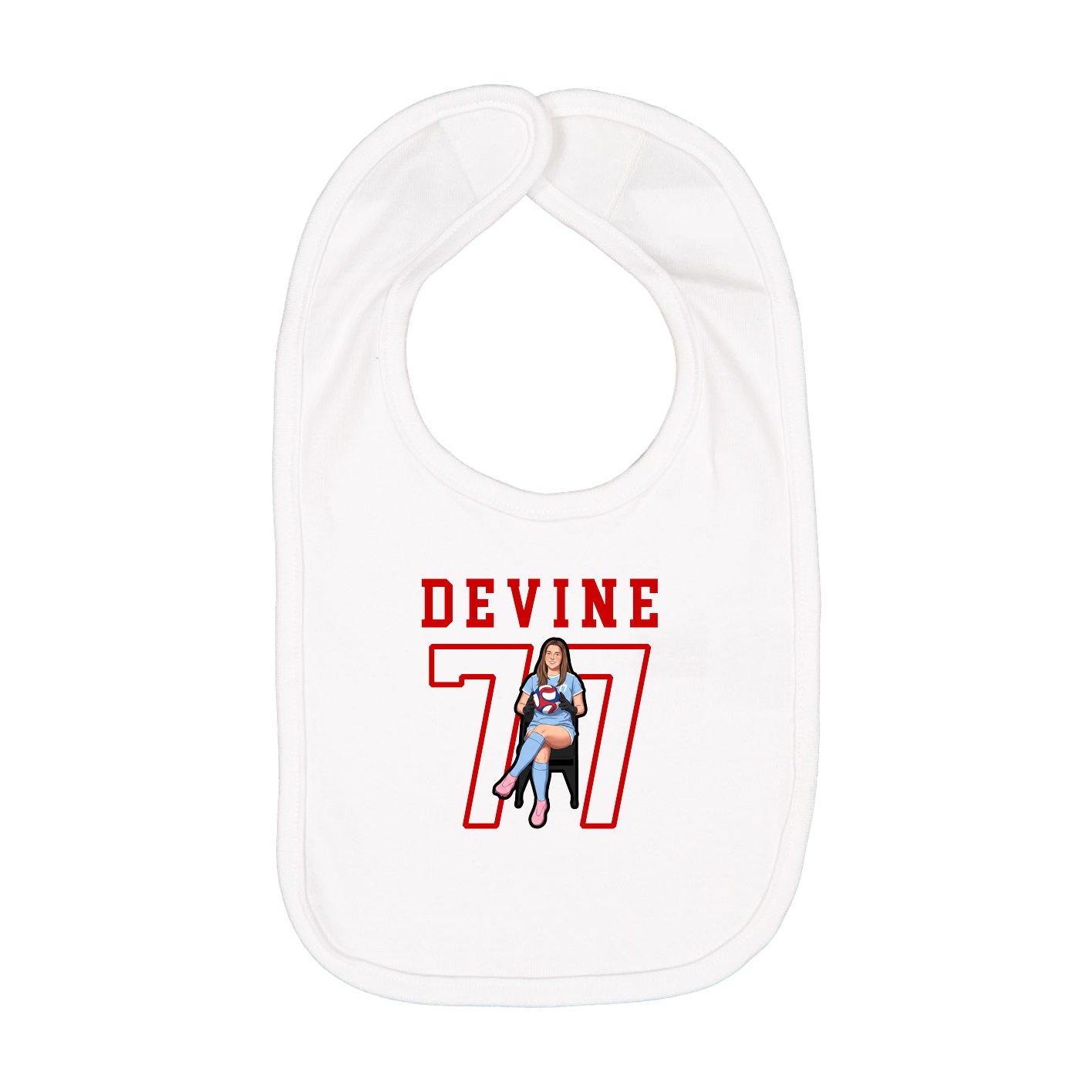 Infant Bib — Shirsey in White